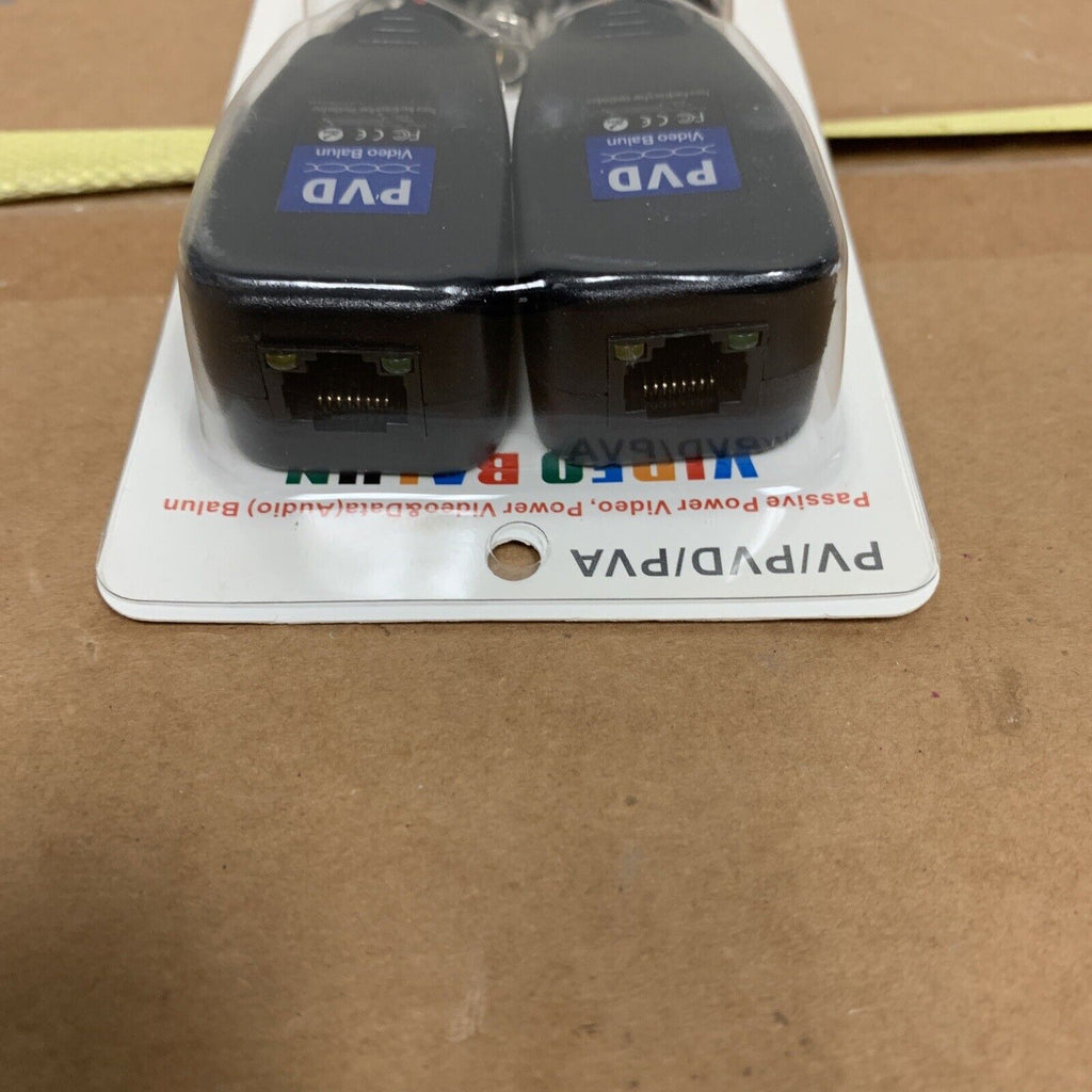 2x Twisted Pairs PVD Video Balun Video Power Data CCTV PTZ UTP BNC to RJ45 CAT5