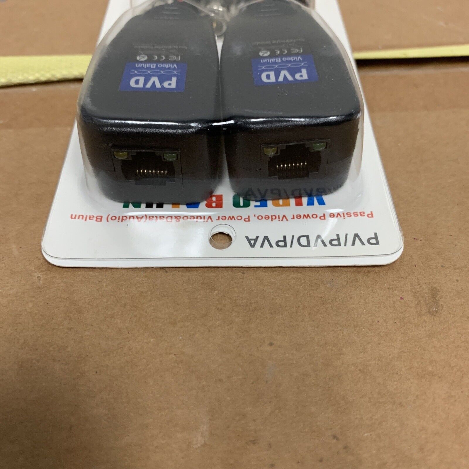 2x Twisted Pairs PVD Video Balun Video Power Data CCTV PTZ UTP BNC to RJ45 CAT5