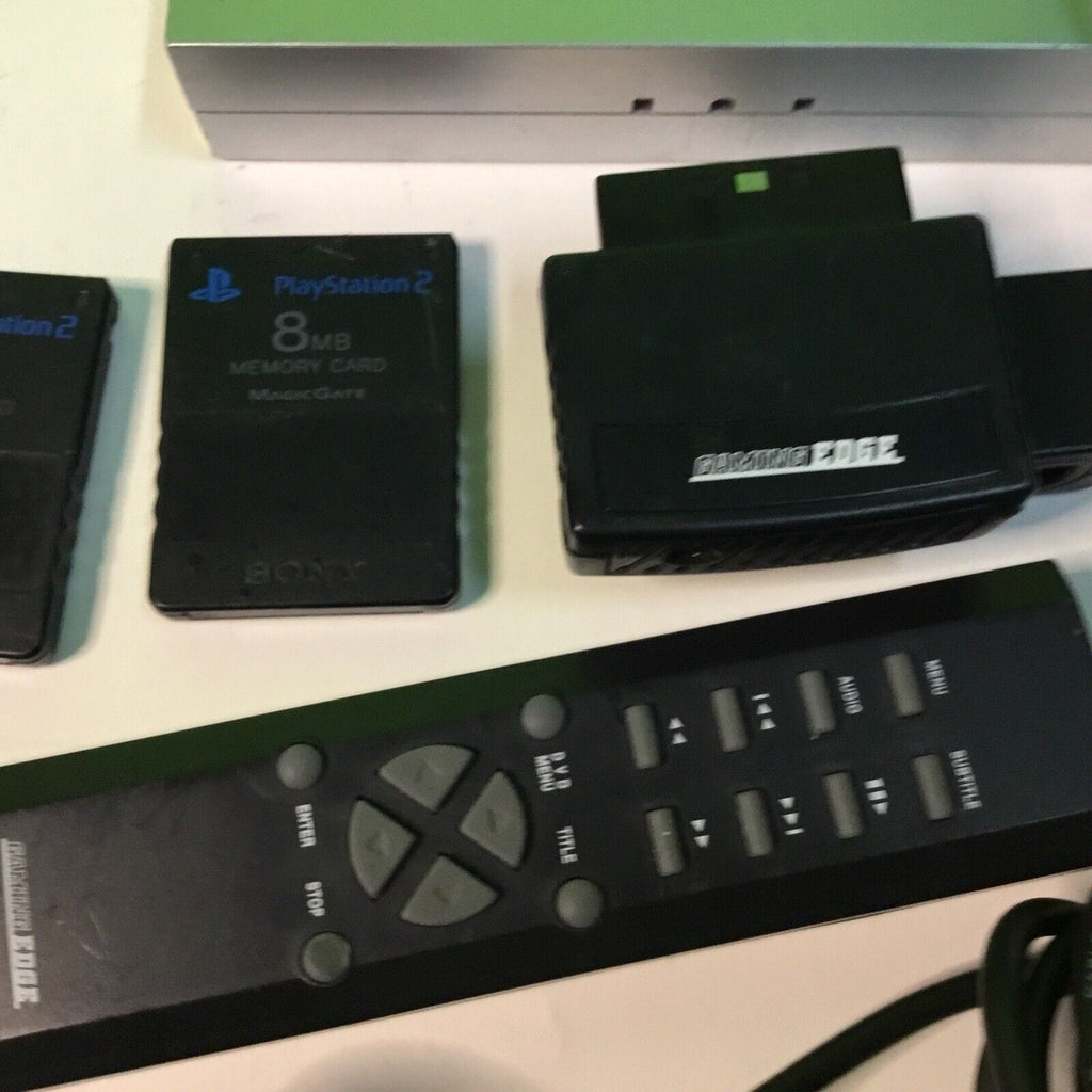 PlayStation 2 Slim Silver bundle SCPH-77001 FOR PARTS DISC DRIVE NOT SPINNING