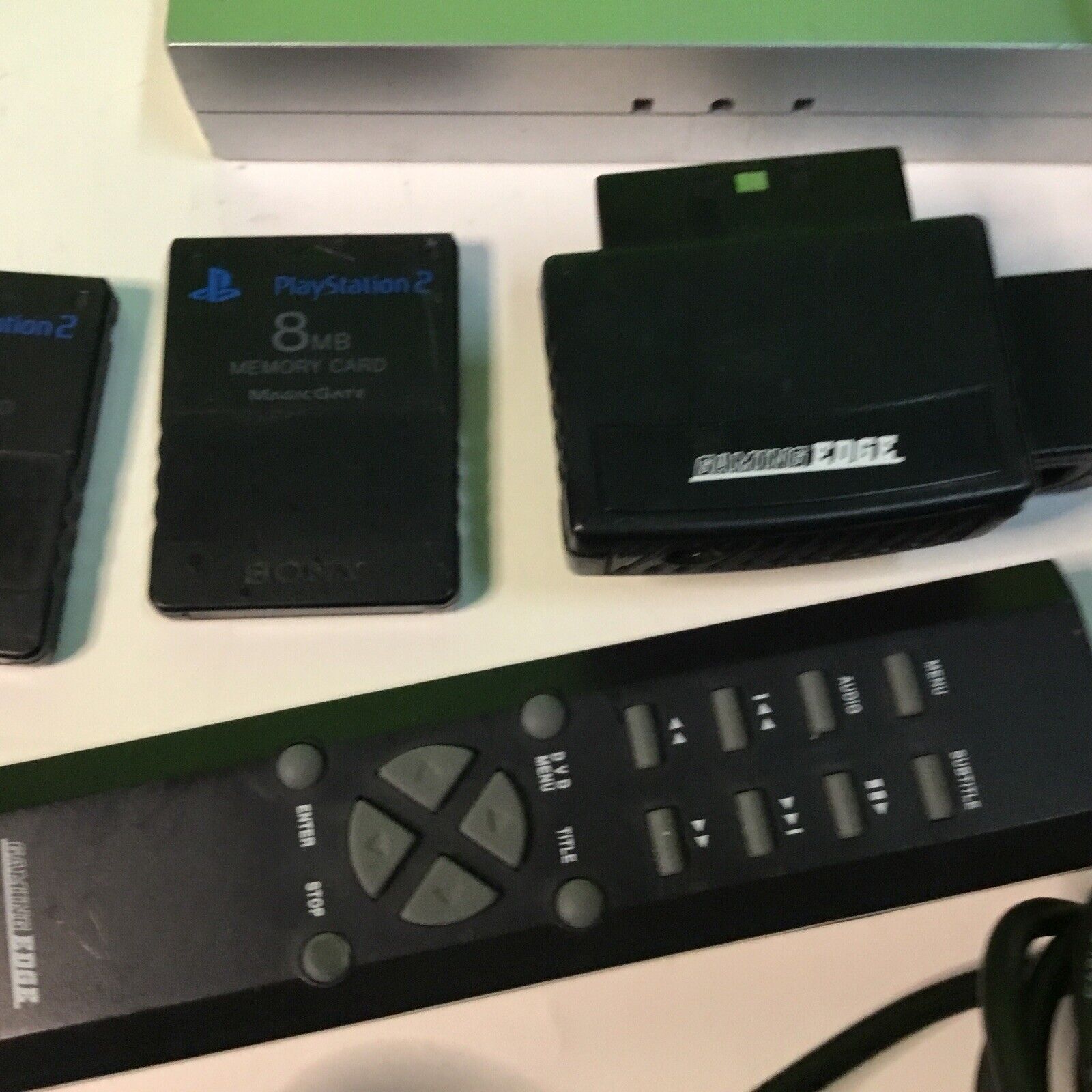 PlayStation 2 Slim Silver bundle SCPH-77001 FOR PARTS DISC DRIVE NOT SPINNING