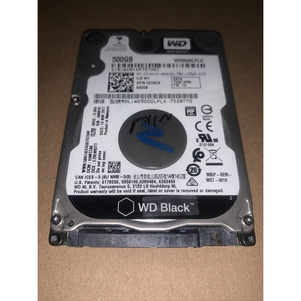 Western Digital WD Black WD5000LPLX 500GB SATA III 6Gb/s 7200RPM 2.5" Laptop HDD
