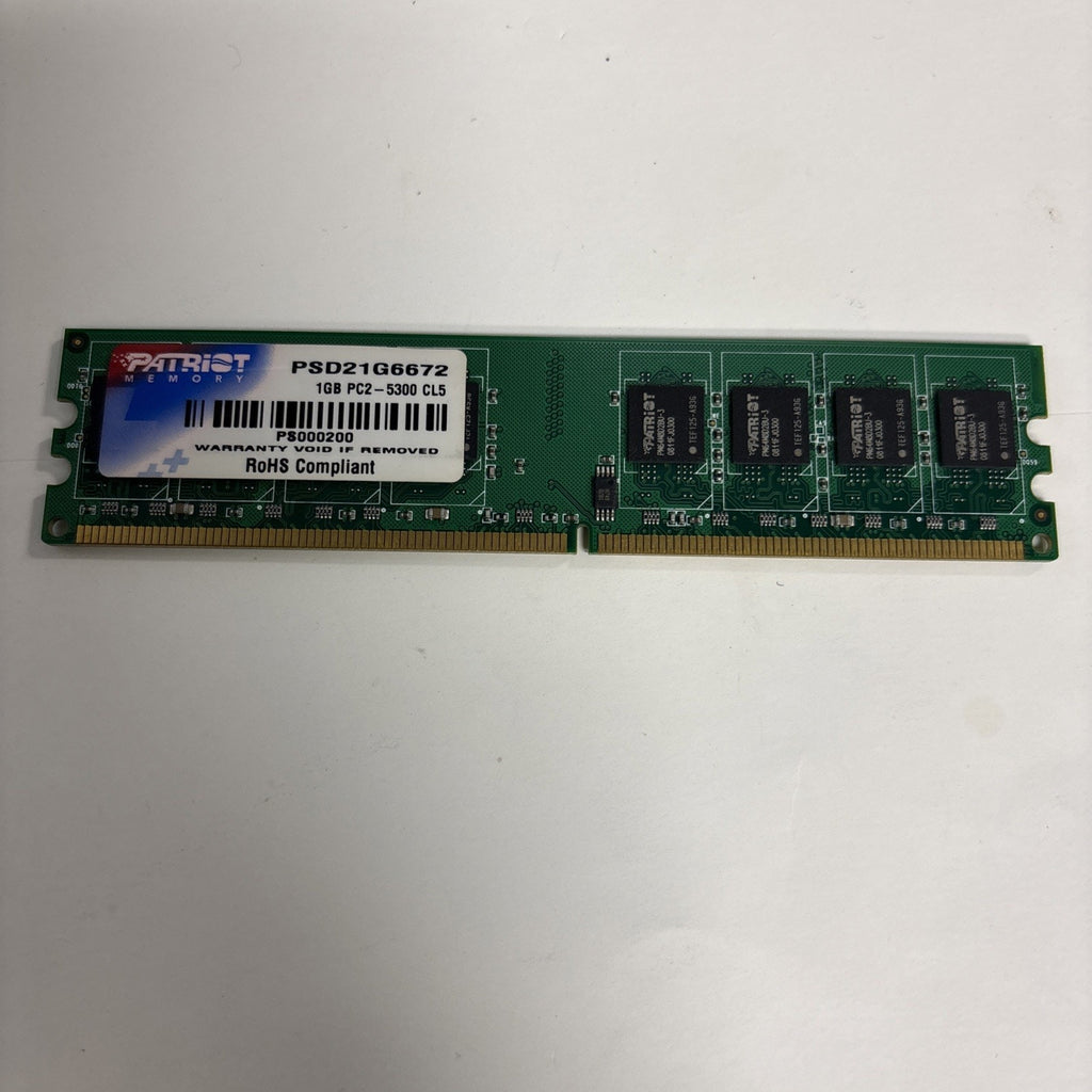 PATRIOT MEMORY 1GB PC2-5300 667MHz CL5 PSD21G6672