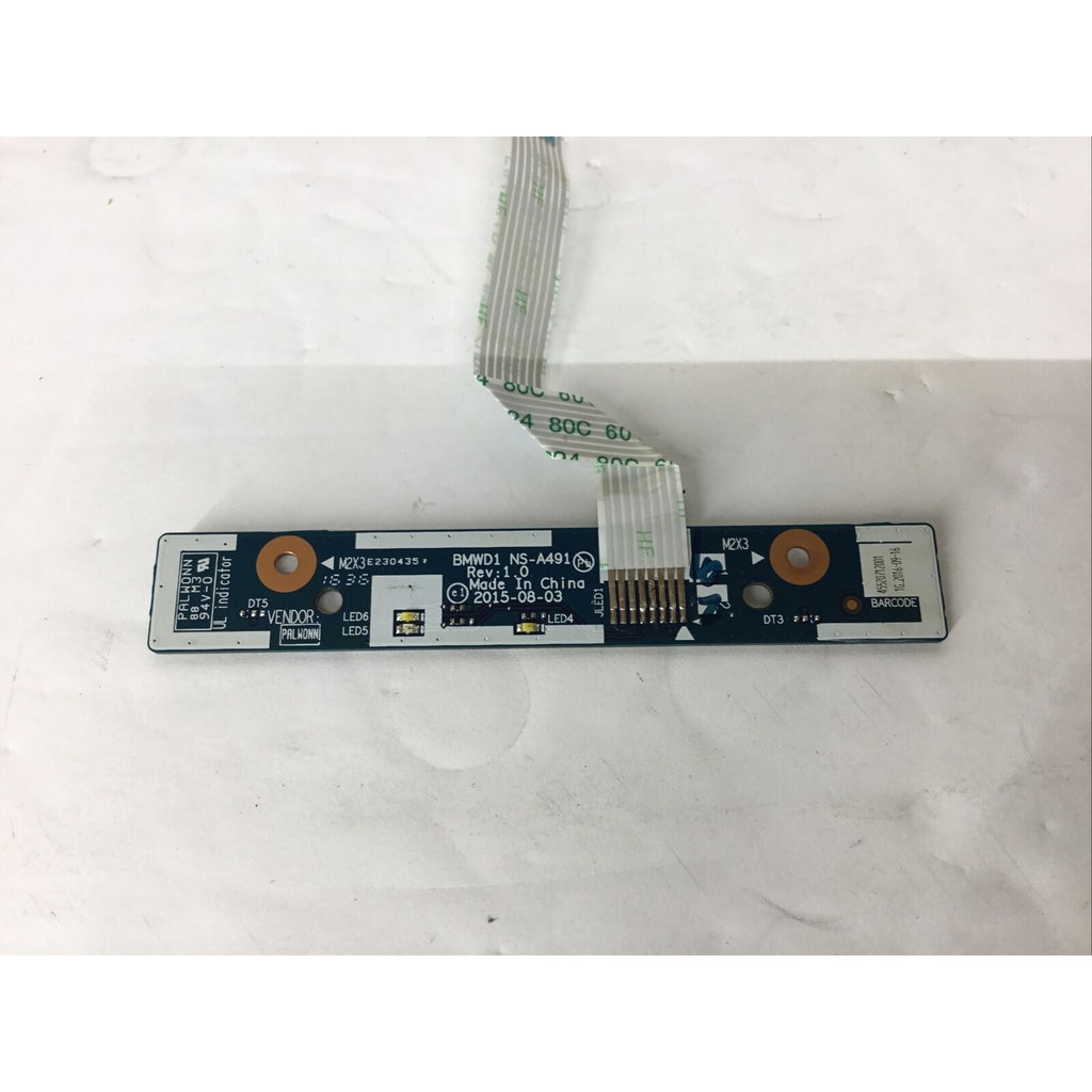 OEM Lenovo IdeaPad 300-17ISK 80QH LED Trackpad Button Board w/ Cable NS-A491