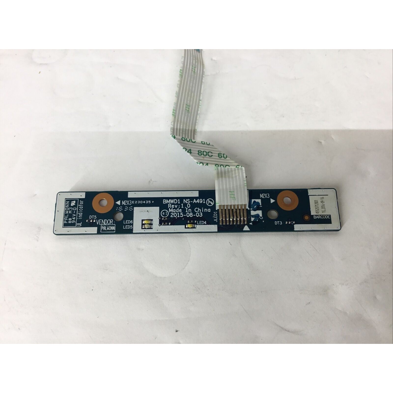 OEM Lenovo IdeaPad 300-17ISK 80QH LED Trackpad Button Board w/ Cable NS-A491