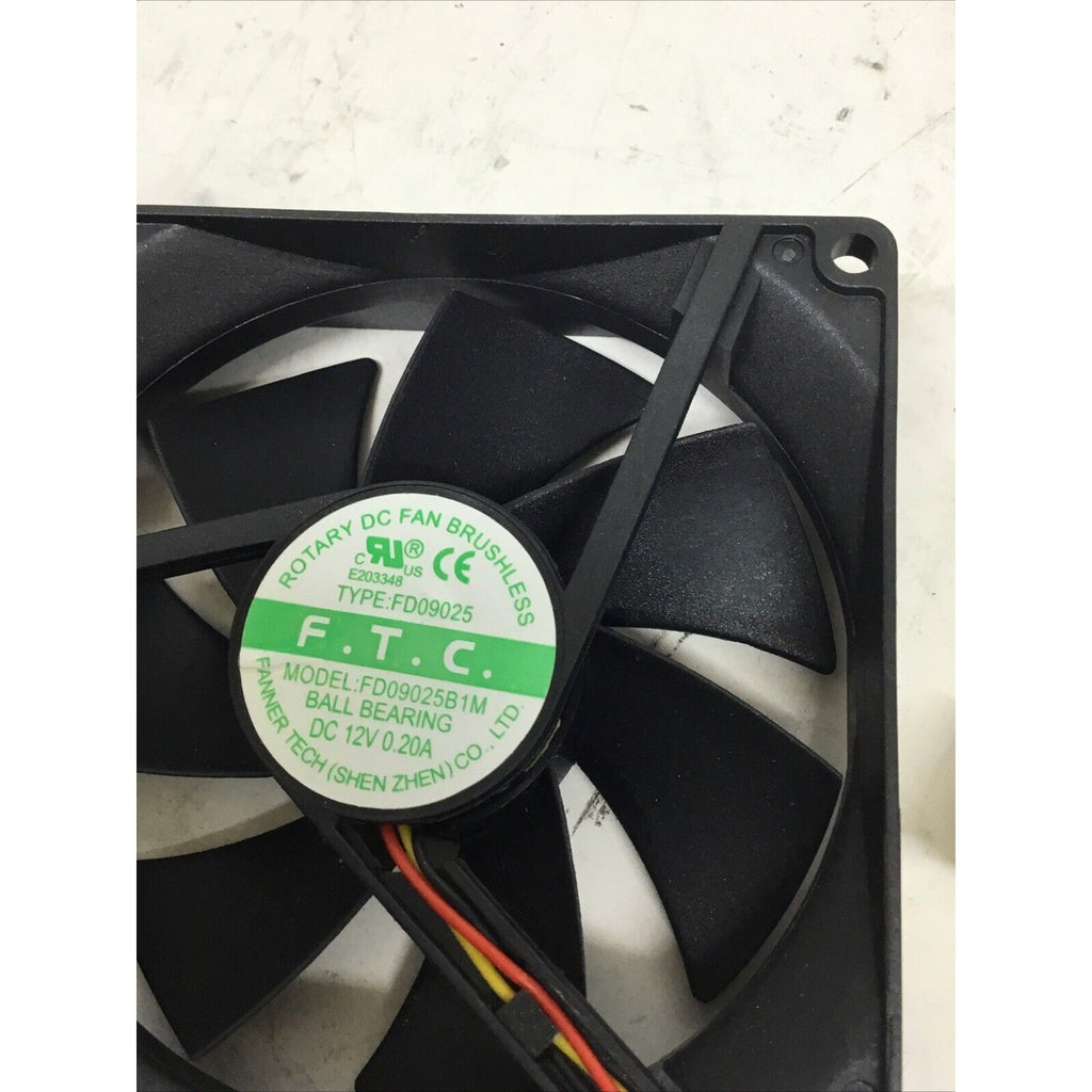 Masscool 90mm ATX Computer Case Internal Cooling FD09025B1M 3/4 Black New In Box