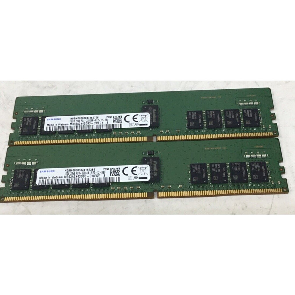 32GB (2 x 16GB) SAMSUNG DDR4 3200 ECC REG 2Rx8 SERVER MODULE M393A2K43DB3-CWE