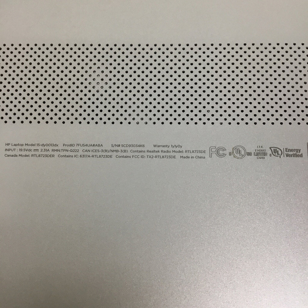 HP 15-DY1051WM 15.6" Laptop Intel Core i5 10th Gen PARTS OR REPAIR *READ*