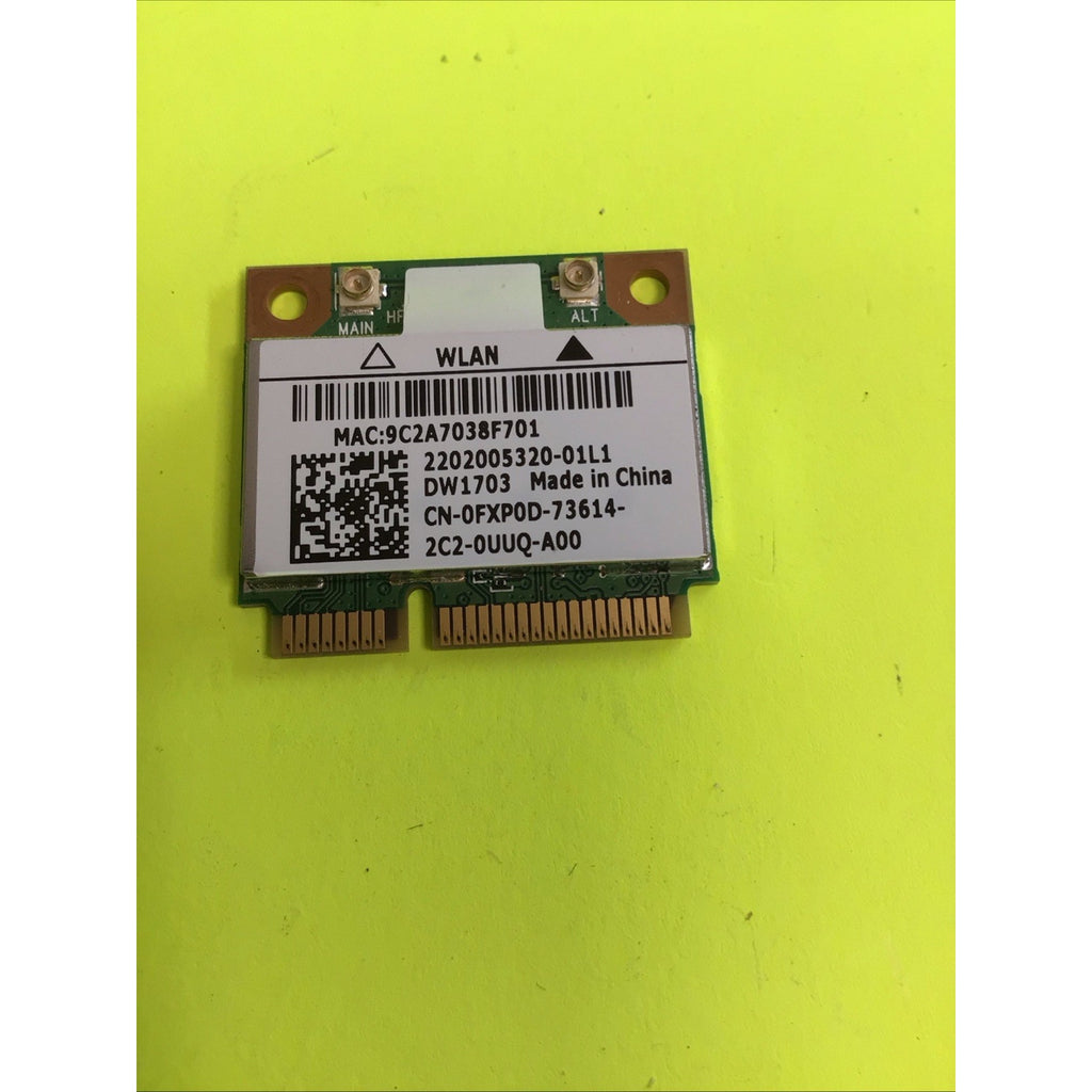 Dell DW1703 802.11 Mini PCIe WiFi Adapter Card Dell P/N: 0FXP0D