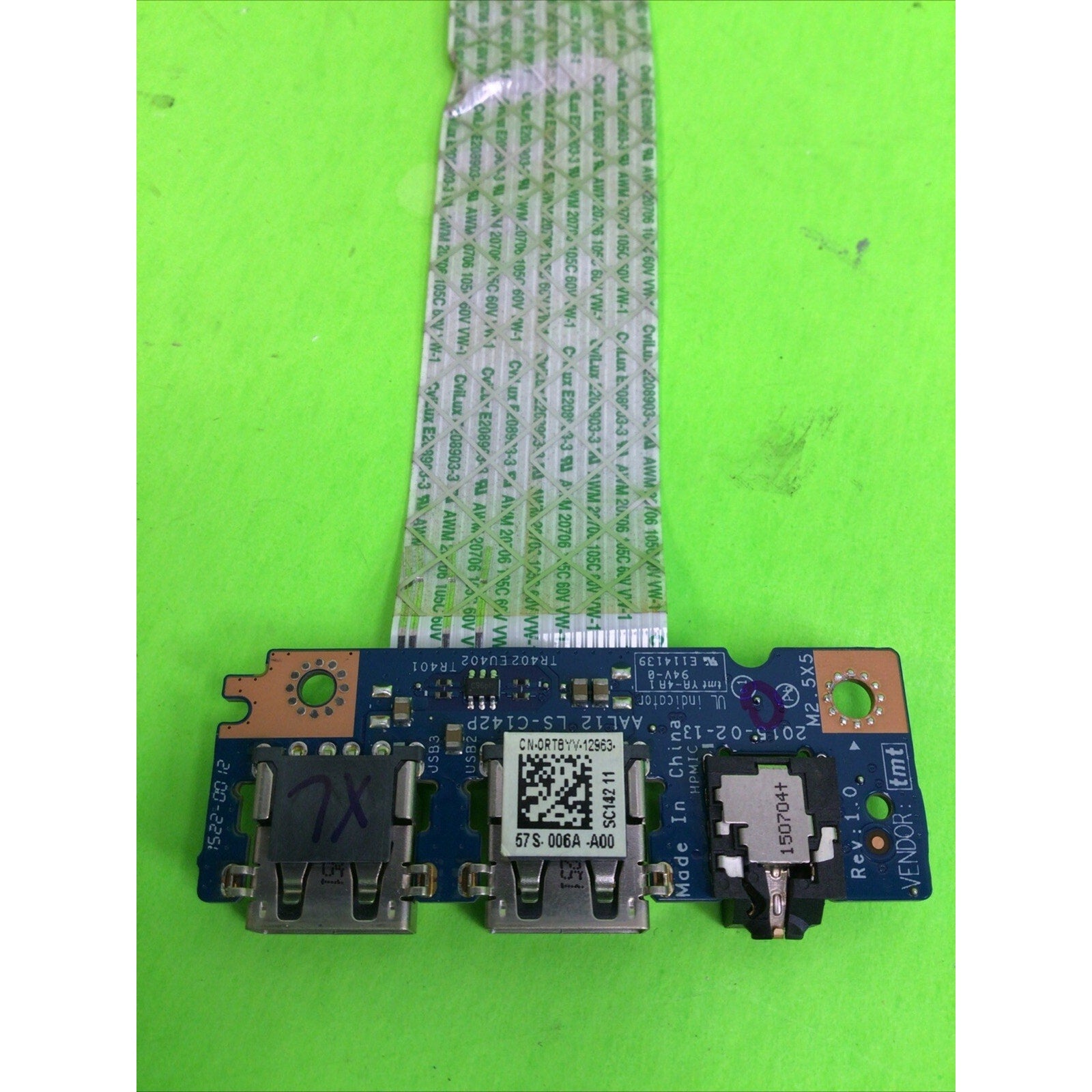 Dell LS-C142P / 0RT8YV Audio USB Board with Flex Cable
