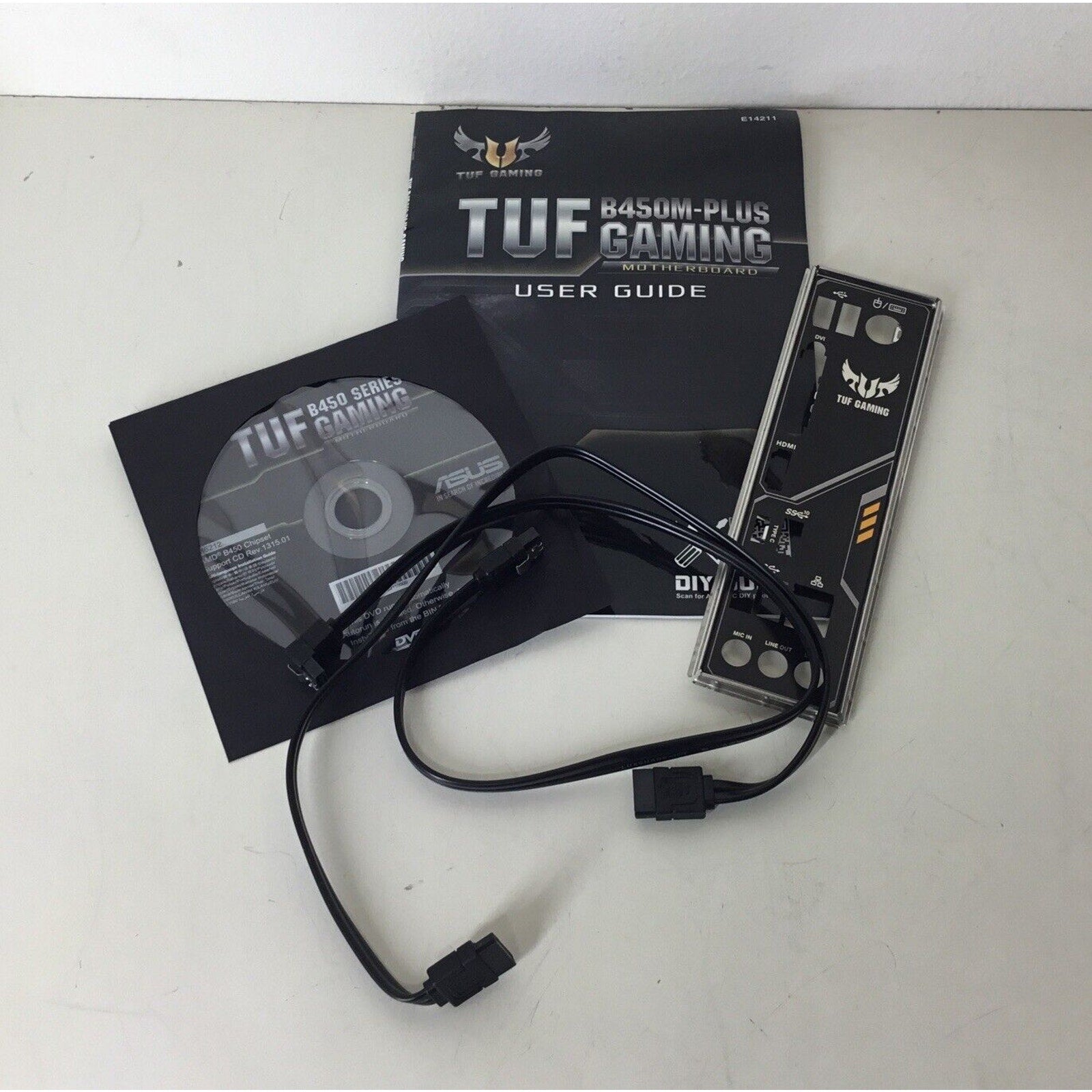 TUF GAMING B450M-PLUS User Guide w/ CD, I/O Shield and Cables