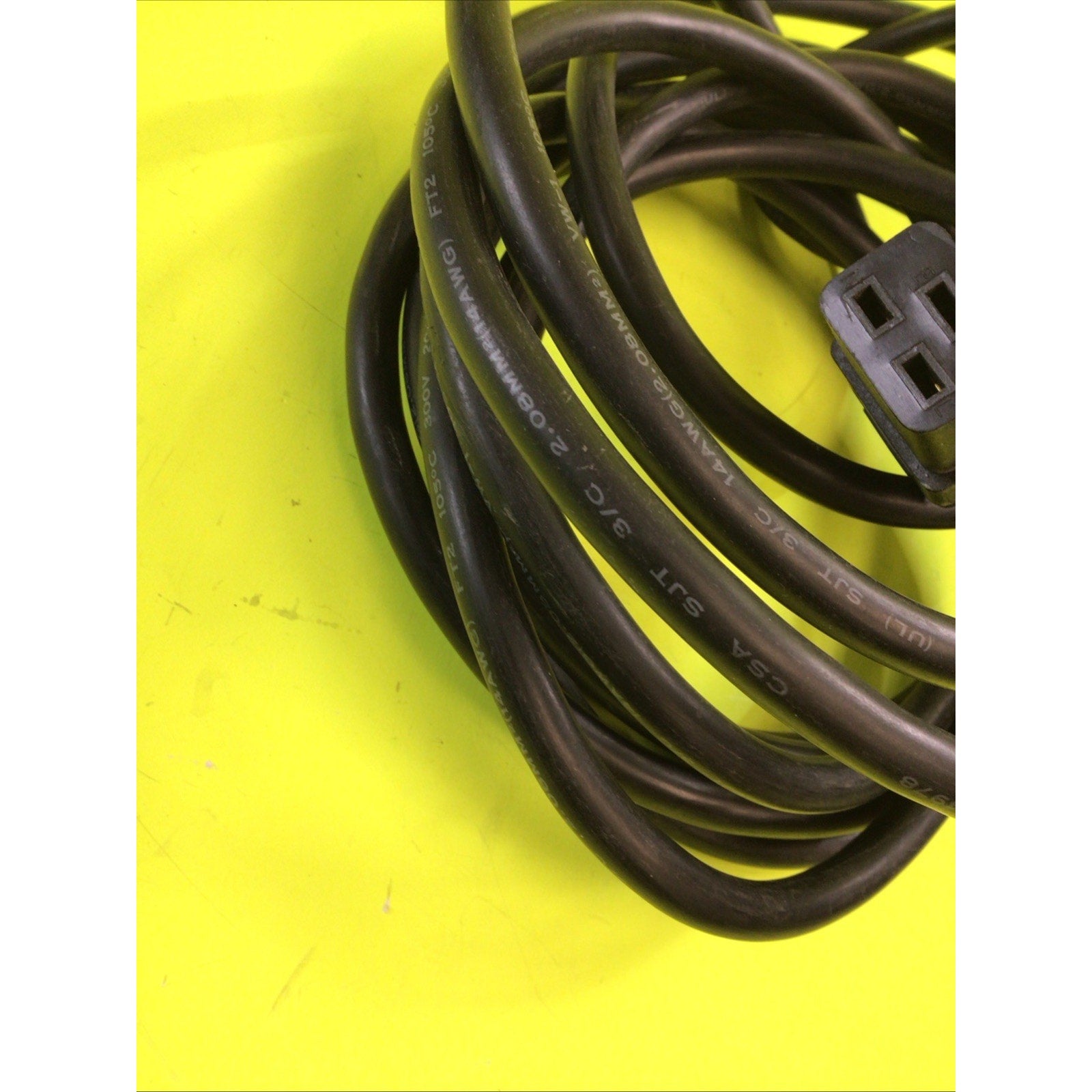 15FT IEC-60320 C19 Male to IEC-60320 Female C19 14AWG 300V Extender Cable