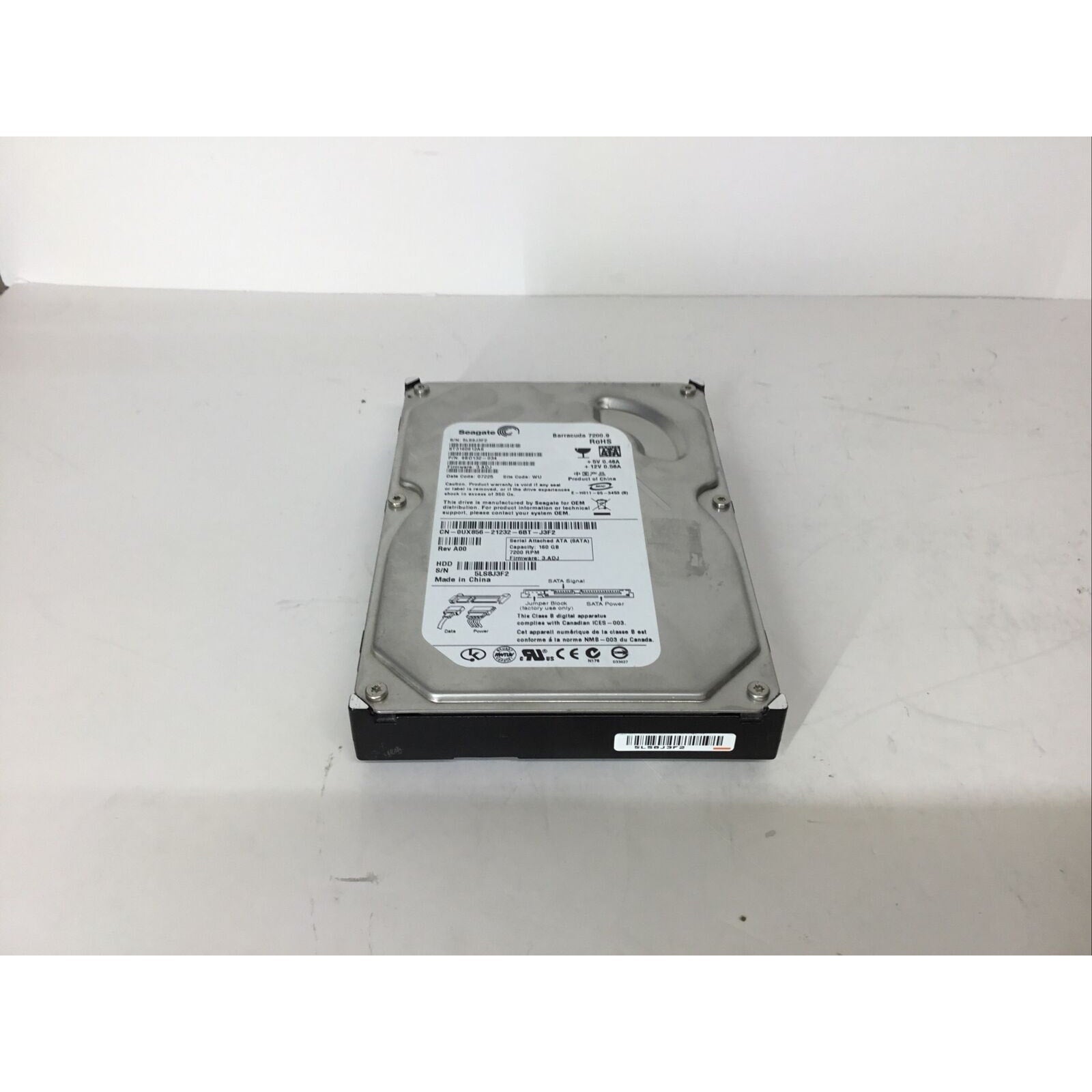 Seagate Barracuda ST3160812AS 9BD132-034 160GB 3.5" SATA 7200RPM Hard Disk Drive