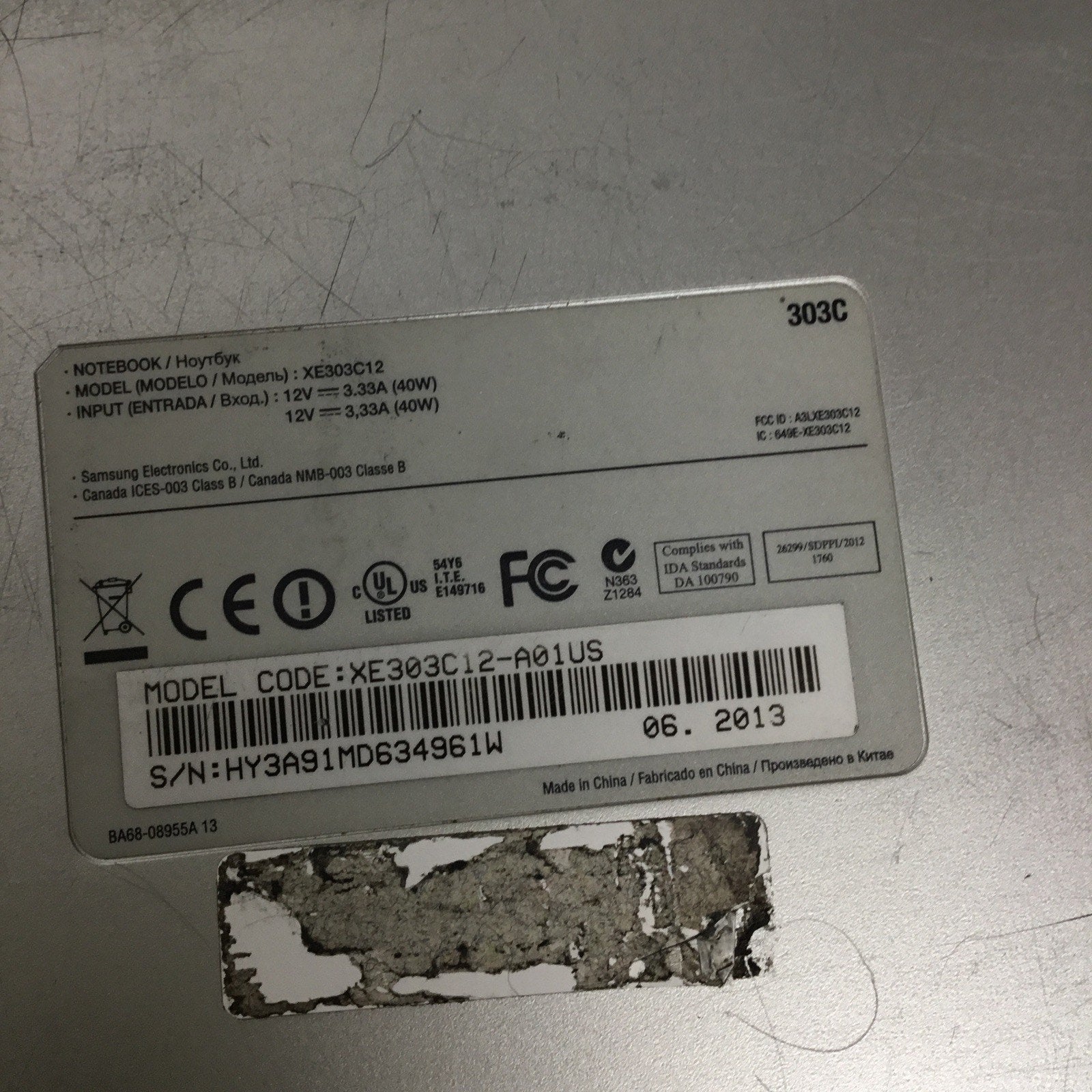 LOT OF 4 Samsung Chromebook (XE303C12-A01US) 11.6" For Parts