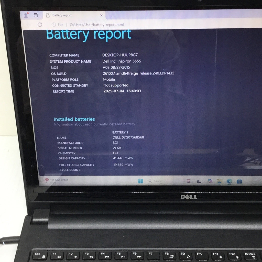 Dell Inspiron 5555 15.6" HD Laptop/AMD A8-7410/8GB RAM/240GB HDD/Touchscreen