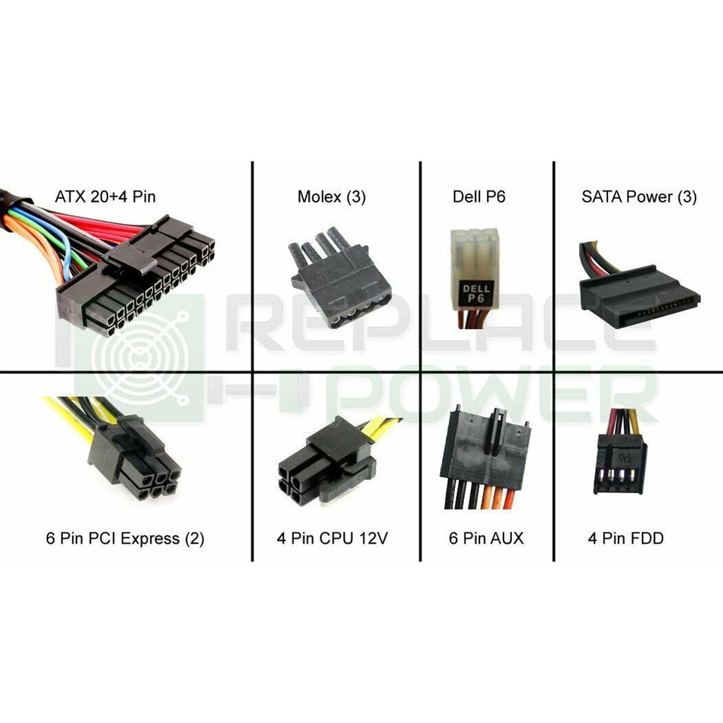 250W 250 Watt ATX Power Supply Replacement for Dell Dimension B110, 1100, 2200,