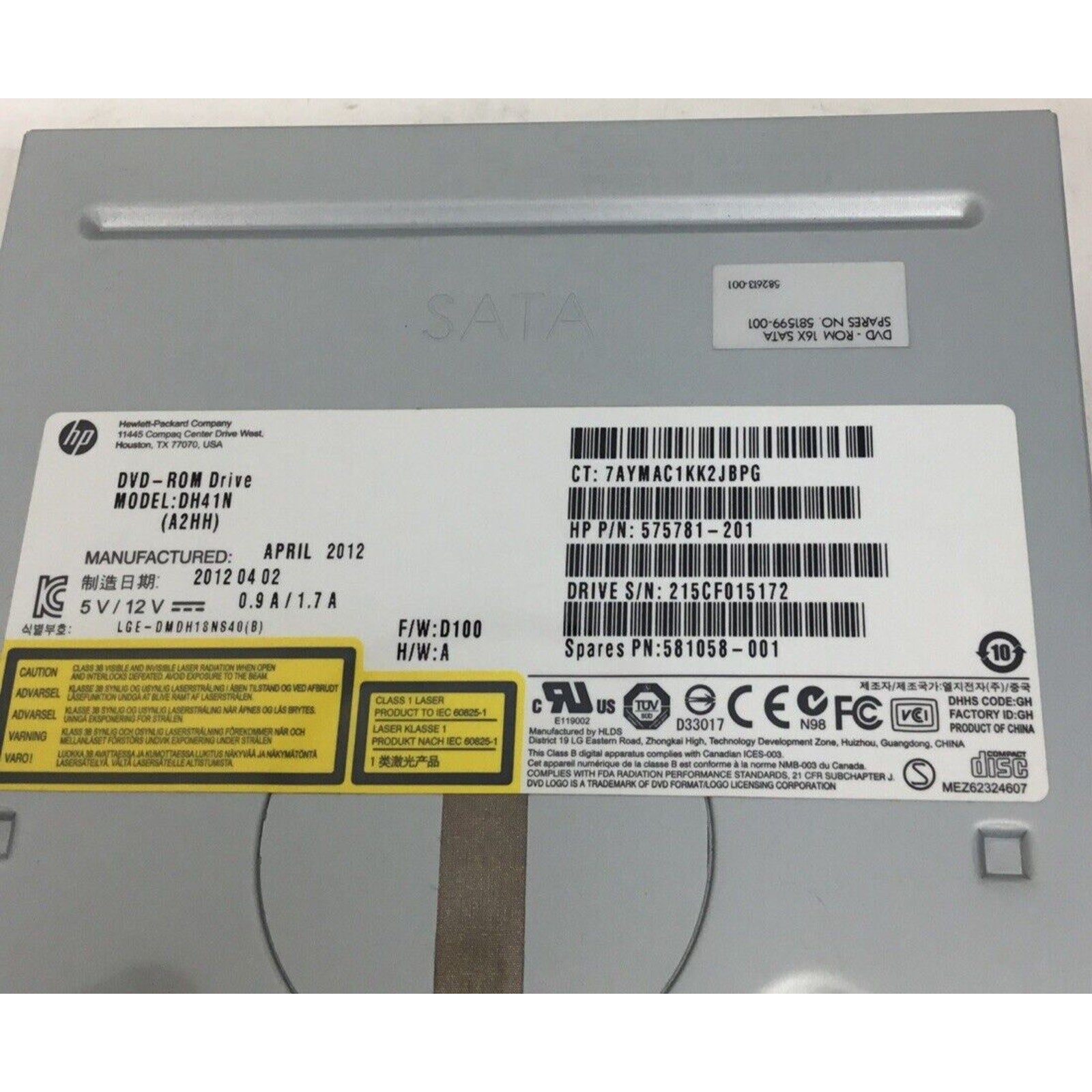 HITACHI DVD-ROM READER DH41N 05NJ8X 5NJ8X DELL