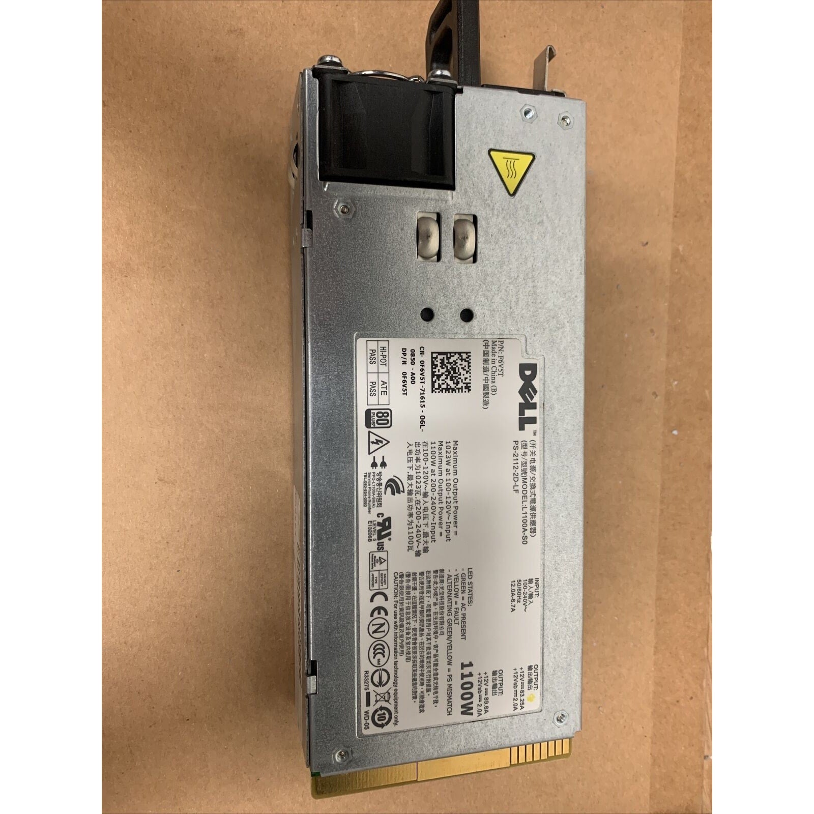 Dell Poweredge 0F6V5T L1100A-S0 1100W Power Supply - PS-2112-2D-LF - F6V5T