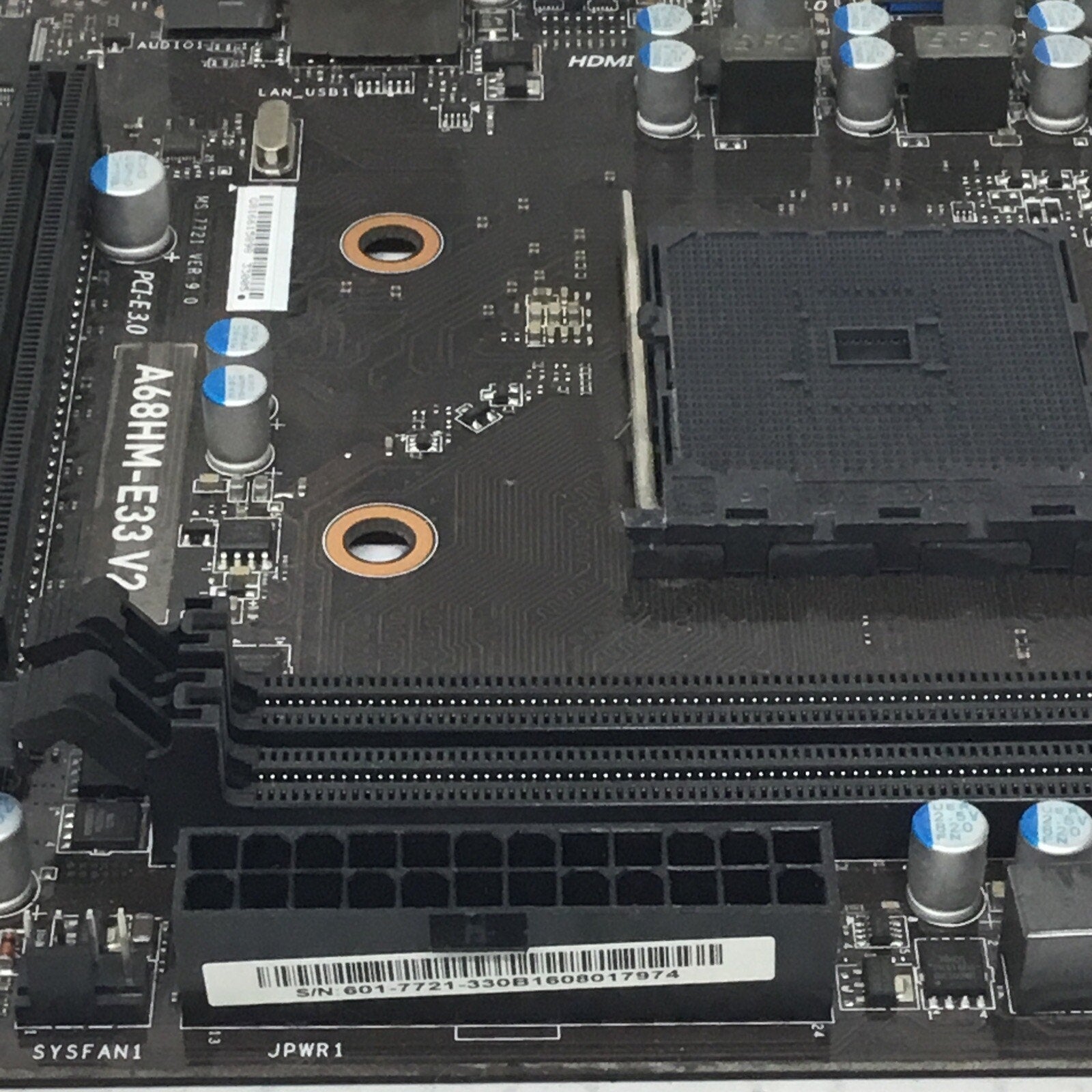 For Parts Only MSI A68HM-E33 V2 Motherboard