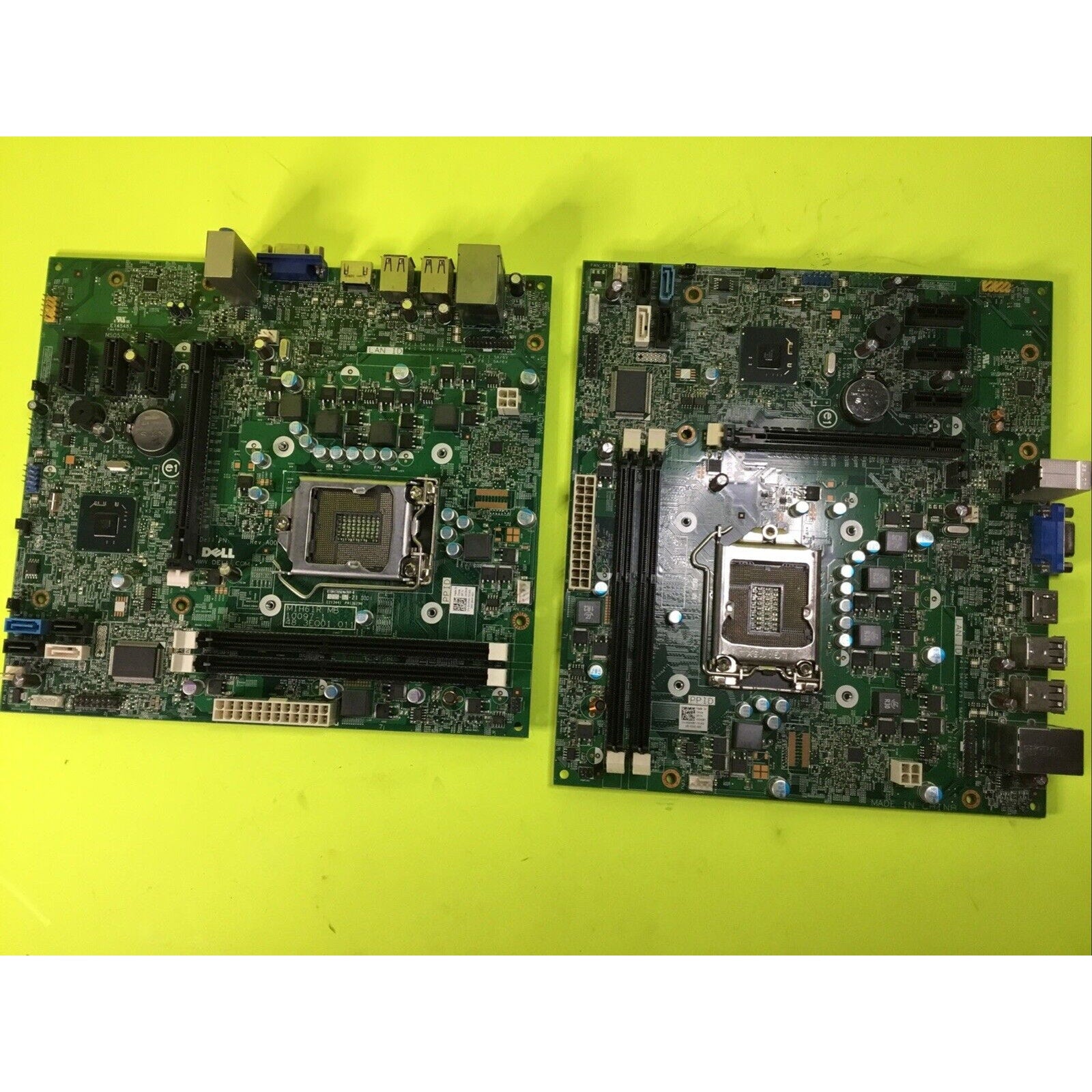 Lot of 2x MIH61R MB 10097-1 MicroATX uATX Motherboard FOR PARTS or REPAIR