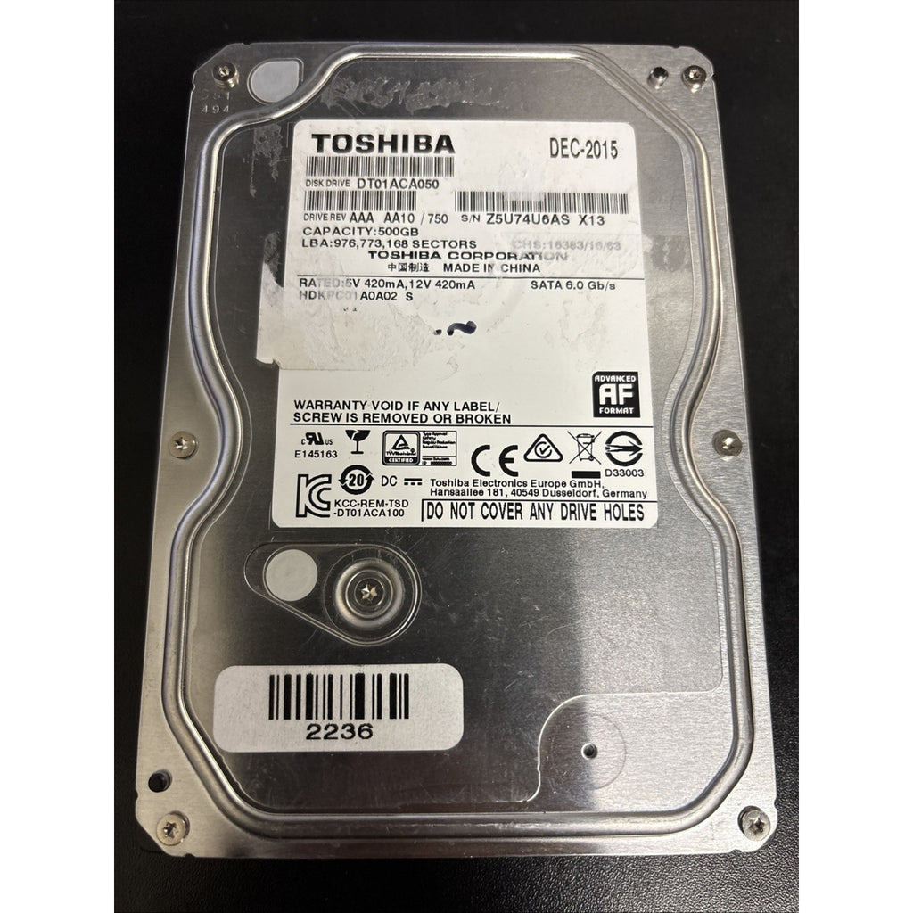 Toshiba DT01ACA050 500GB SATA III 6.0Gb/s Desktop Hard Drive