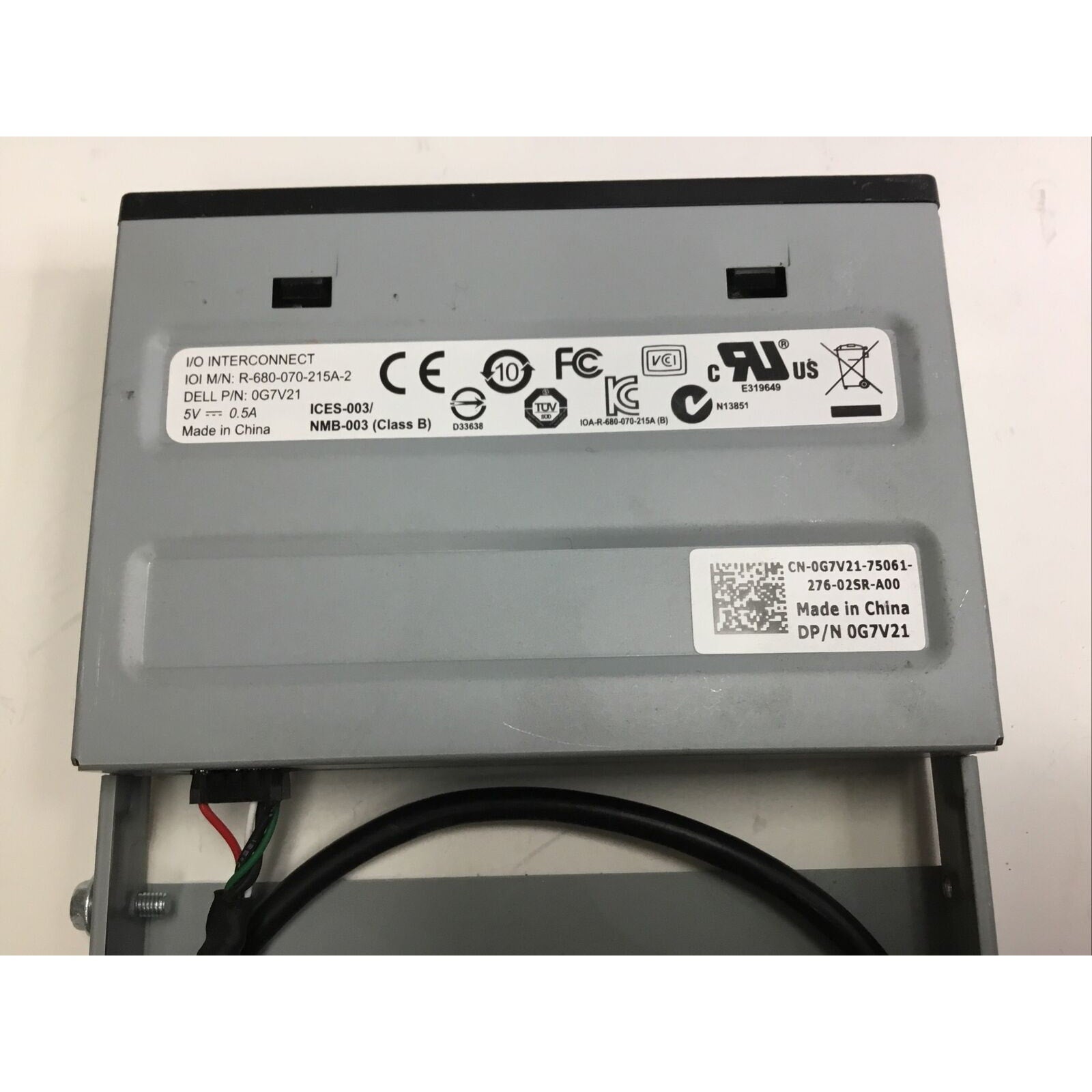 Dell Internal Media Flash Card Reader 0G7V21 with cable