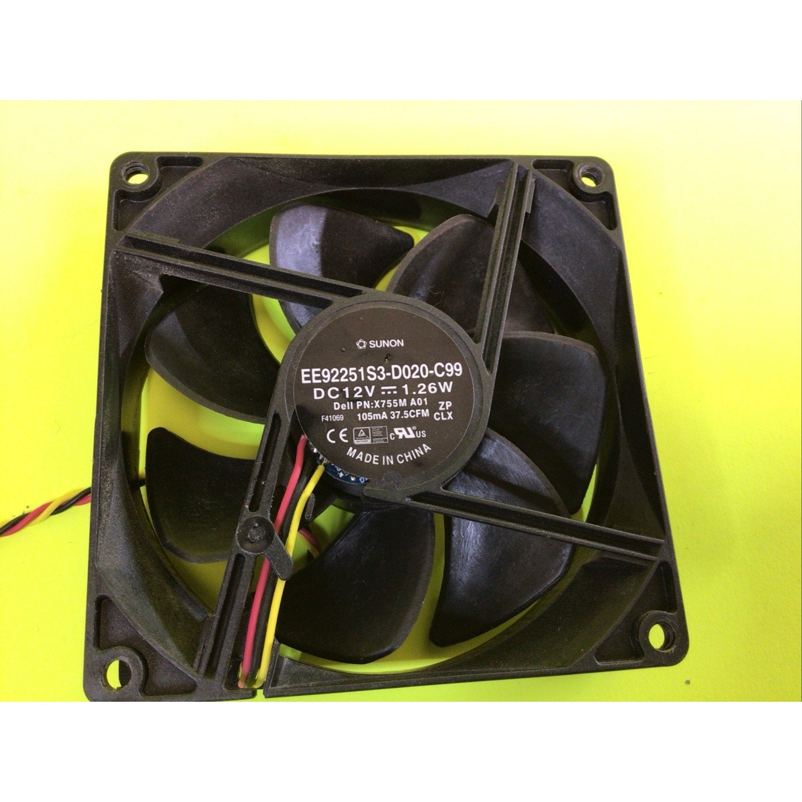 Dell X755M 92MM Rear Fan by Sunon EE92251S3-D020-C99 / Foxconn PVA092G12M