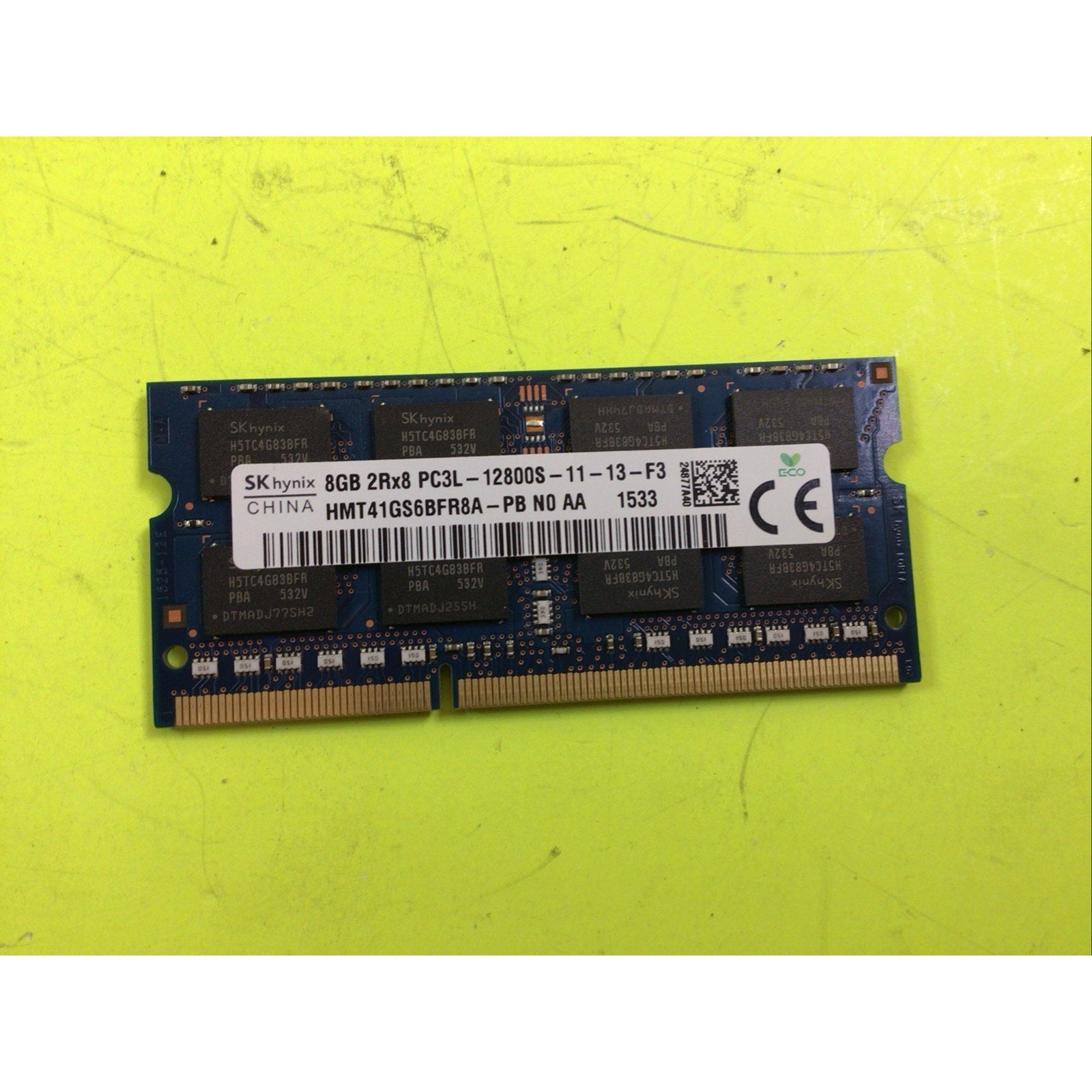 SK Hynix 8GB DDR3L 1600 MHz 2RX8 PC3L-12800S 1.35V 204 Pin SODIMM Laptop Memory