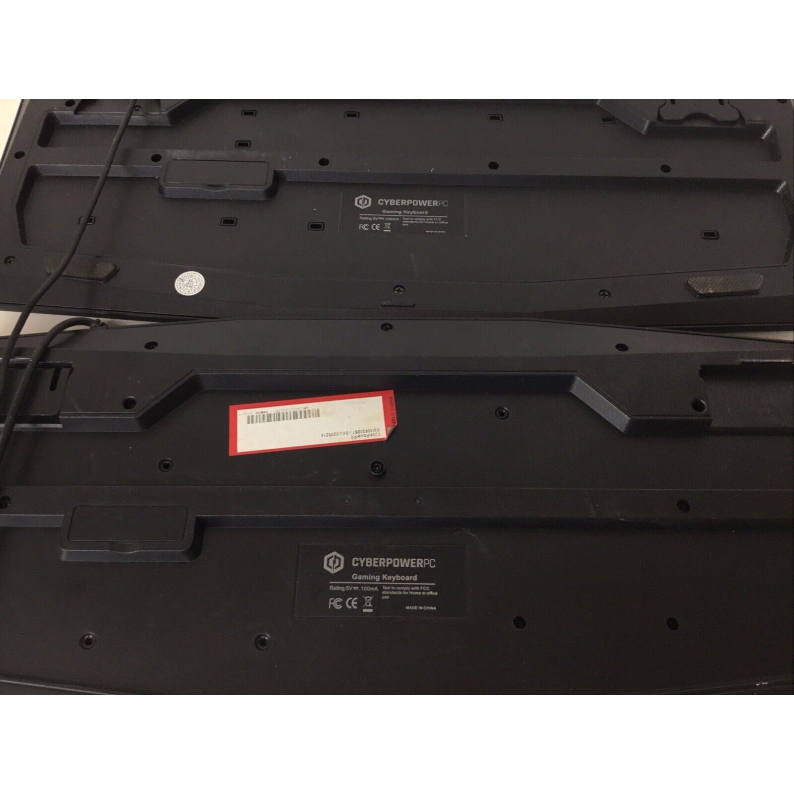 Lot of 2 - Cyberpower PC Gaming Keyboard Multimedia Gaming Wired USB Keyboard