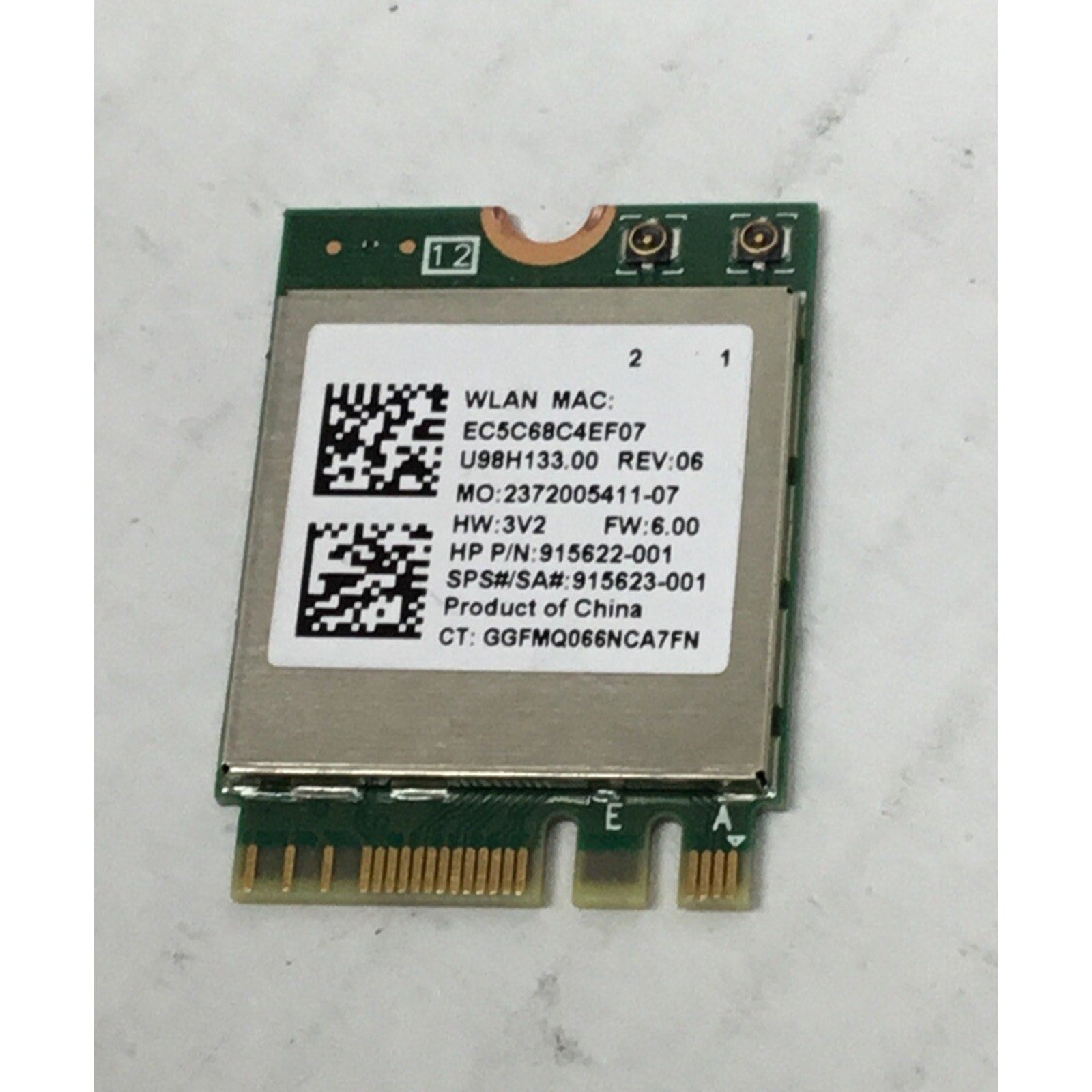 HP Pavilion 15-CW Wifi Wireless Bluetooth Card U98H133.00 915622-001 915623-001