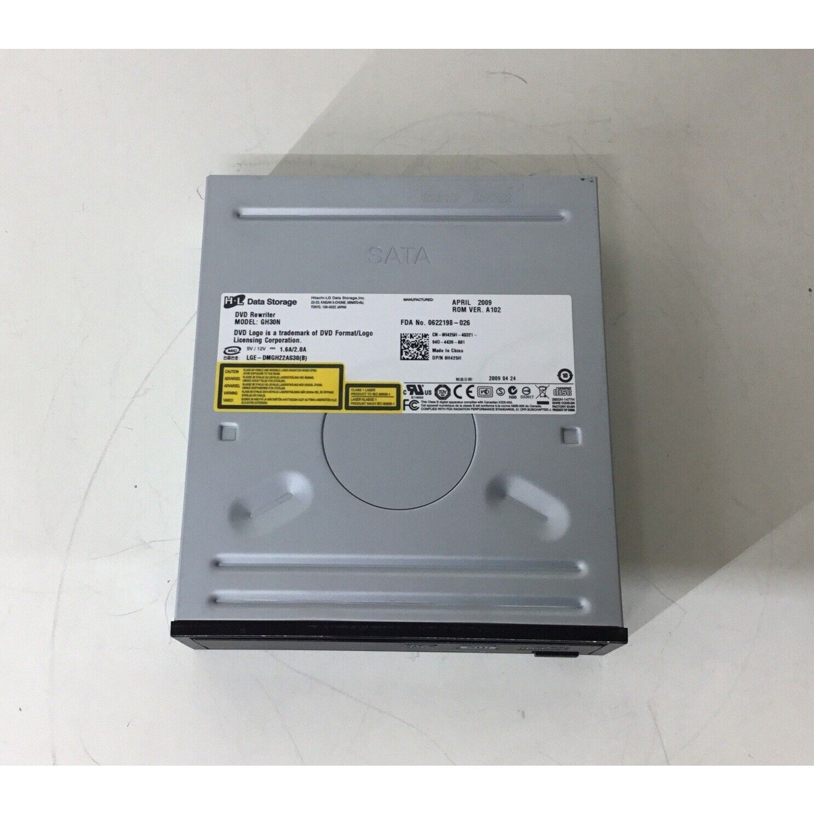 Dell H425H Hitachi LG GH30N DVD±RW DL SATA Drive 0H425H