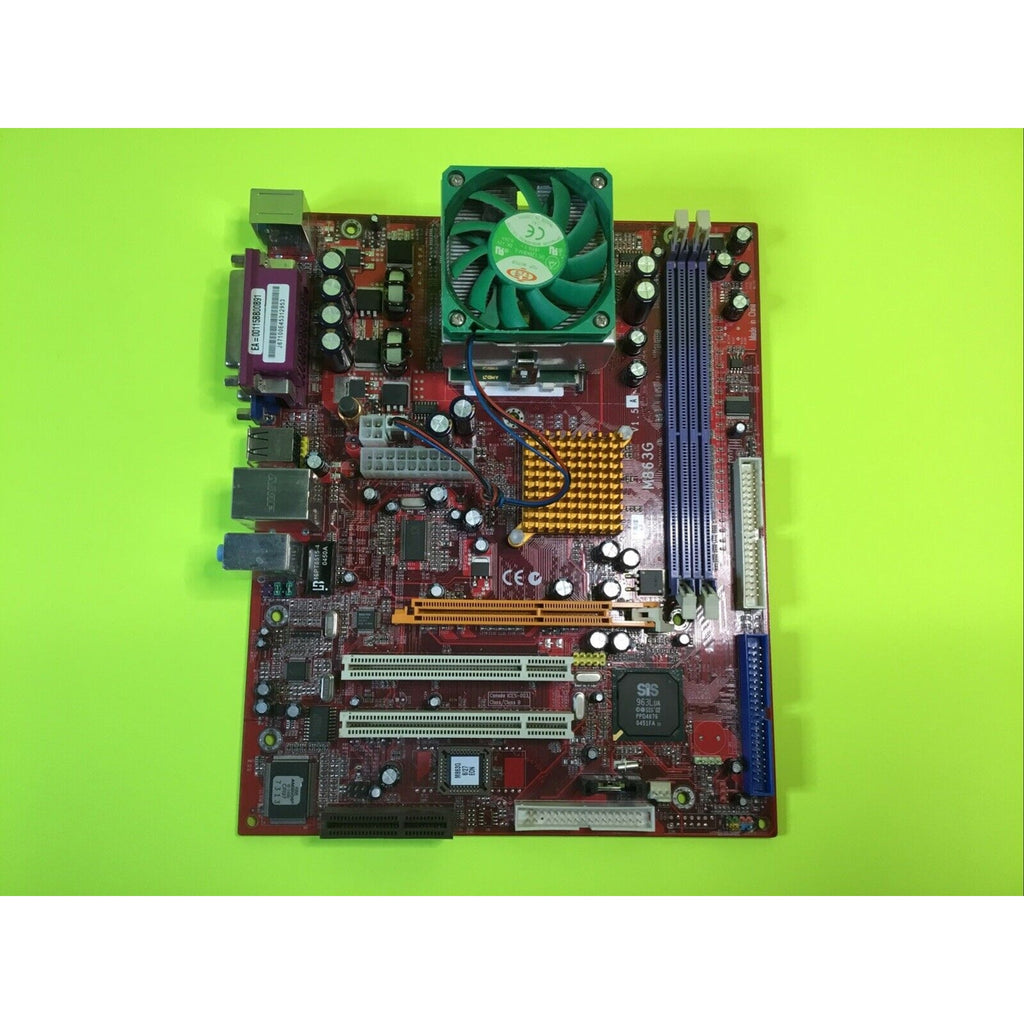 PC Chips M863G Motherboard w/AMD Duron 1.6ghz and Heat Sink