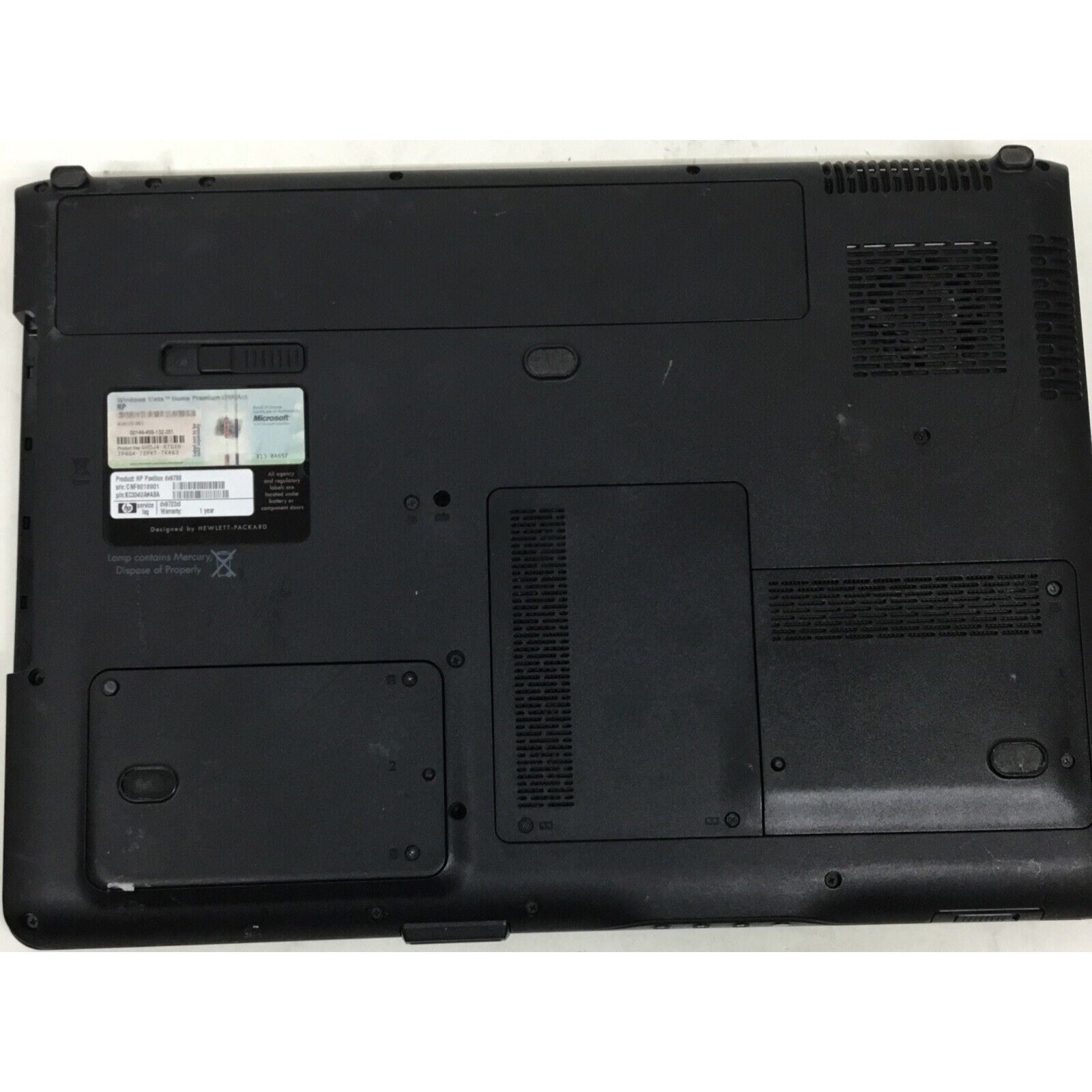 HP Pavilion Dv9700 AMD Turion 64X2 - 2GB RAM - NO HDD OR ADAPTER- READ DESCPTION