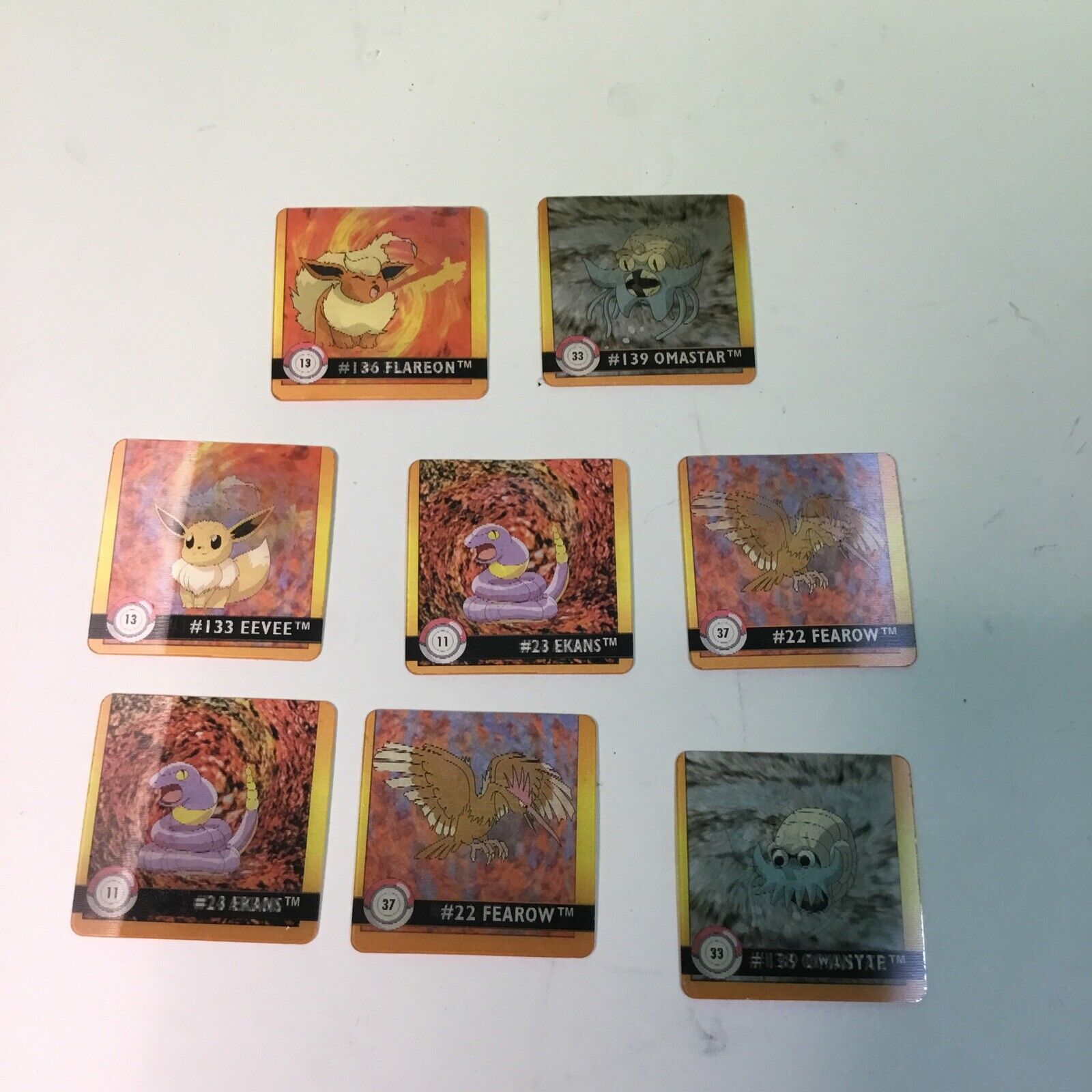 1999 Artbox Pokemon Action Flipz Premier Edition Lot of 8 Lenticular Cards