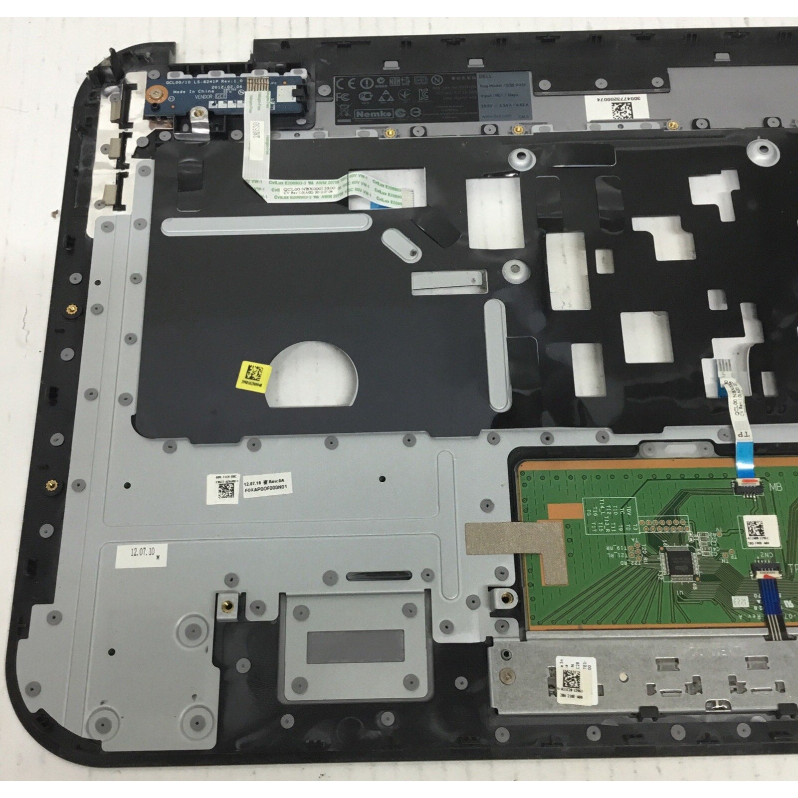 Palmrest w/Touchpad & Daughterboards - Dell Inspiron 15R 5520 * 00FH7F