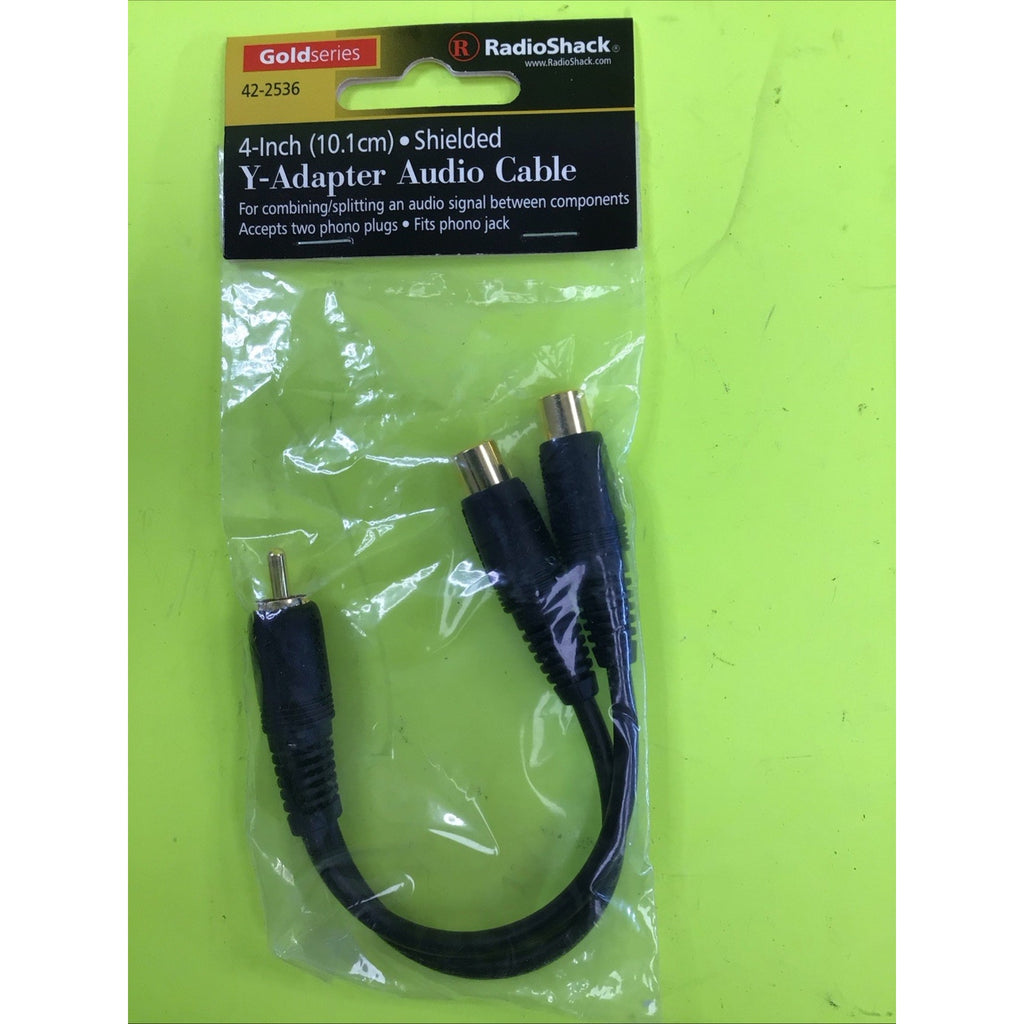 RadioShack Gold Series (42-2536) 4-Inch (10.1cm) Shielded Y-Adapter Audio Cable