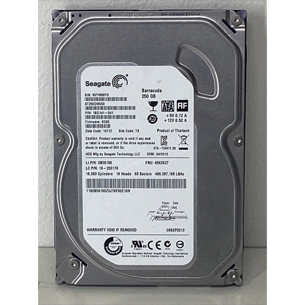 Seagate Barracuda ST250DM000 3.5" 250GB 7200RPM SATA Hard Drive