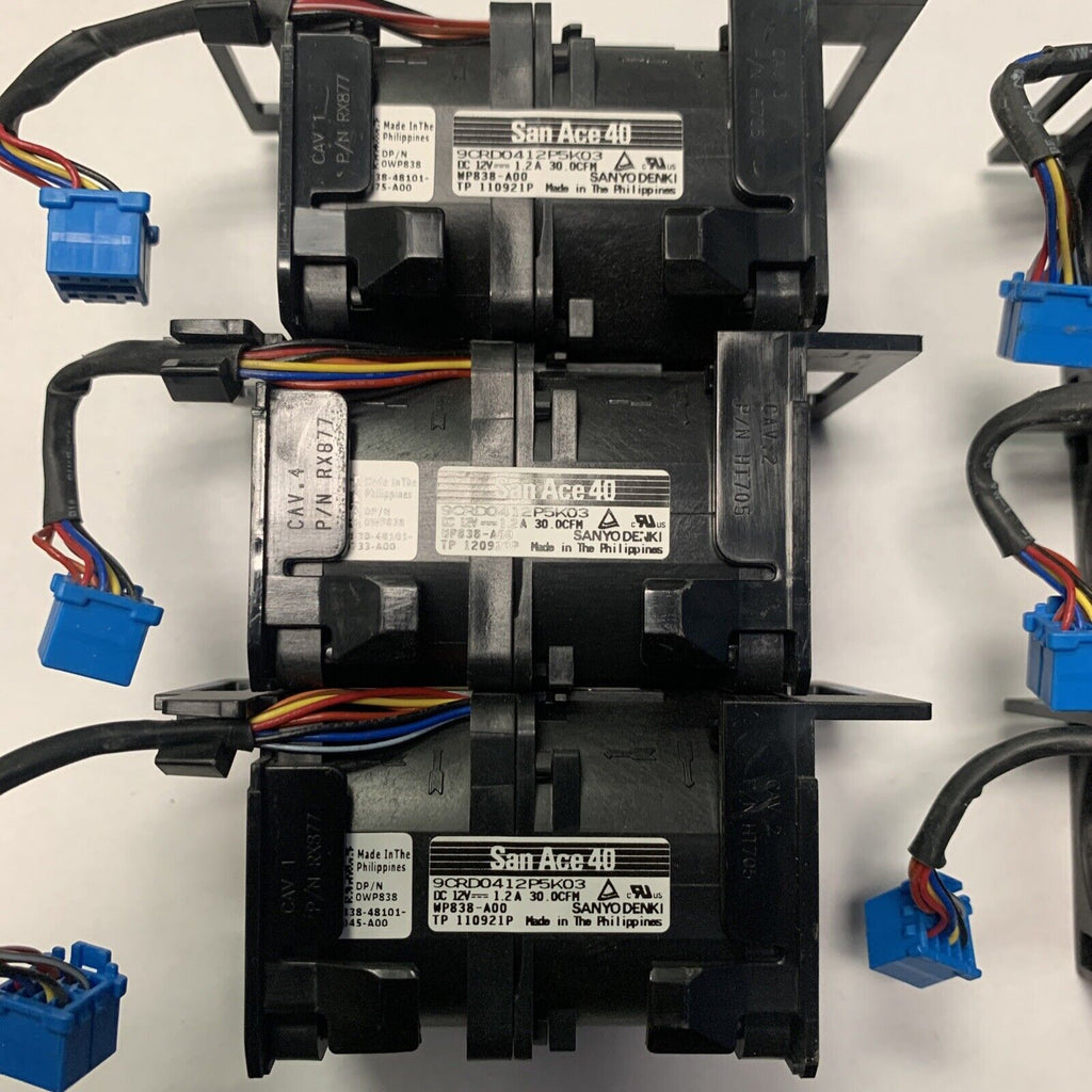 Lot of 6 Dell WW2YY WP838 KVVP3 GY134 PowerEdge R610 Server Fan Module