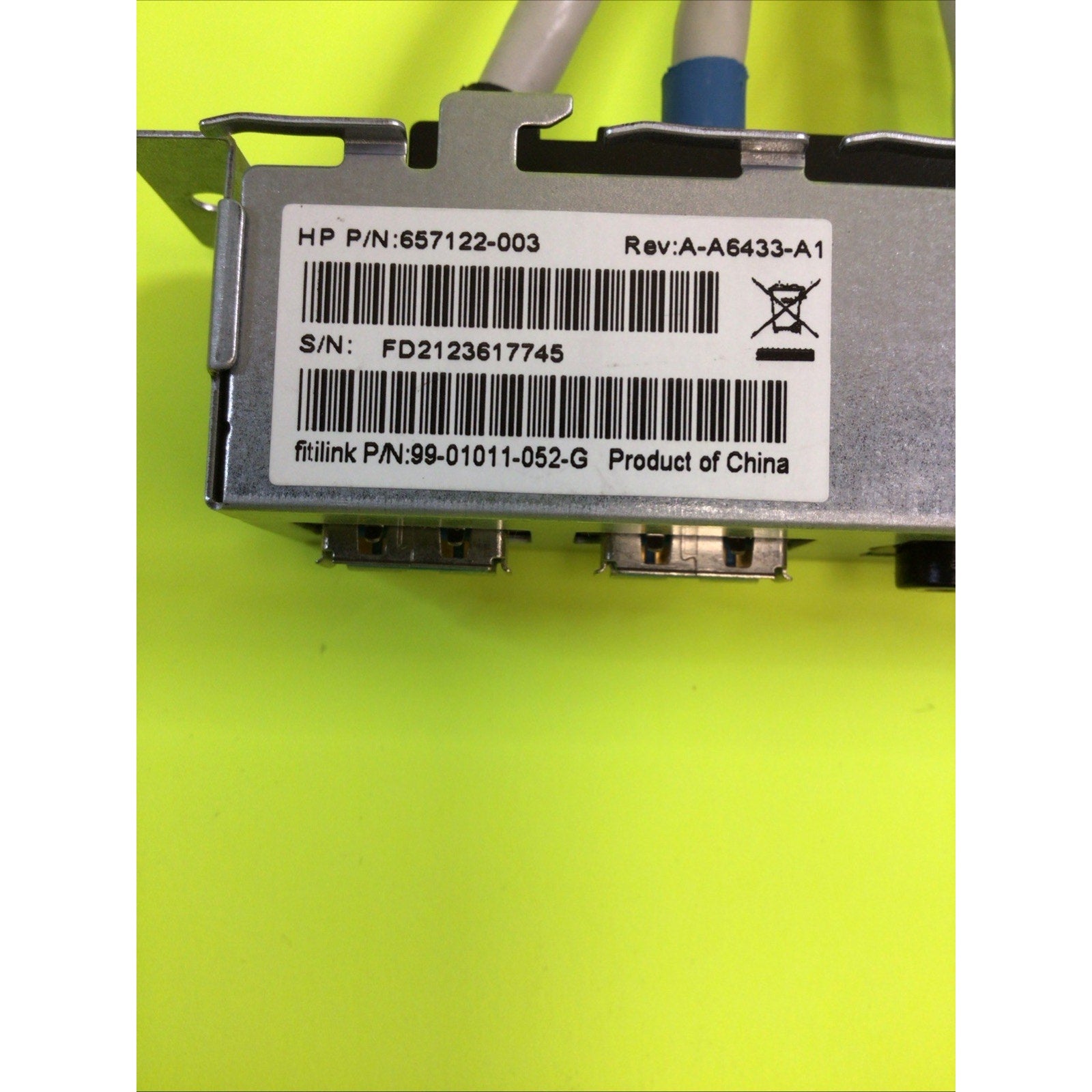 HP Pavilion P6-2326S Audio USB Card Reader I/O Board 657122-003