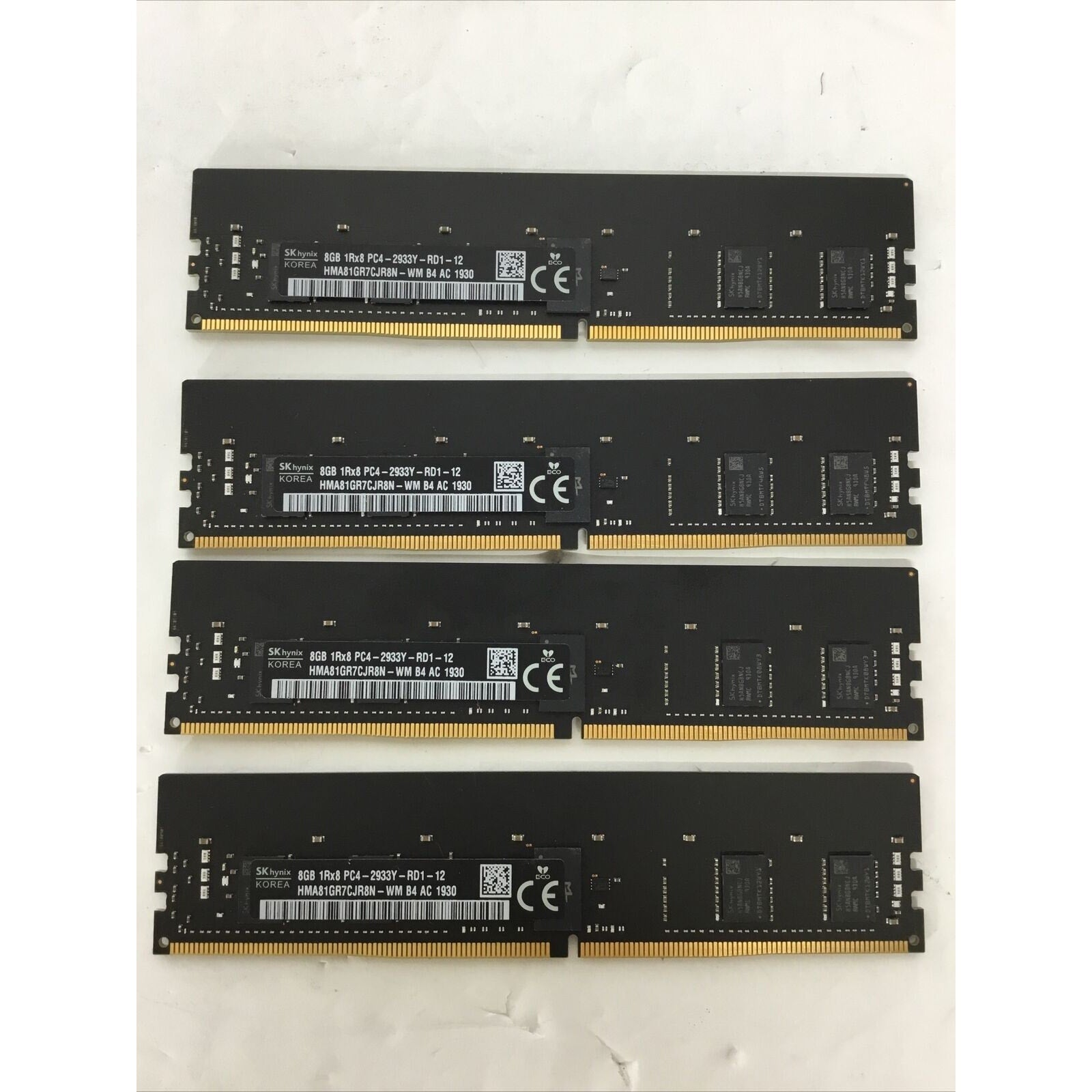 SK Hynix 32GB (4x 8GB) RAM 1Rx8 PC4 2933Y-RD1-12 (HMA81GR7CJR8N)