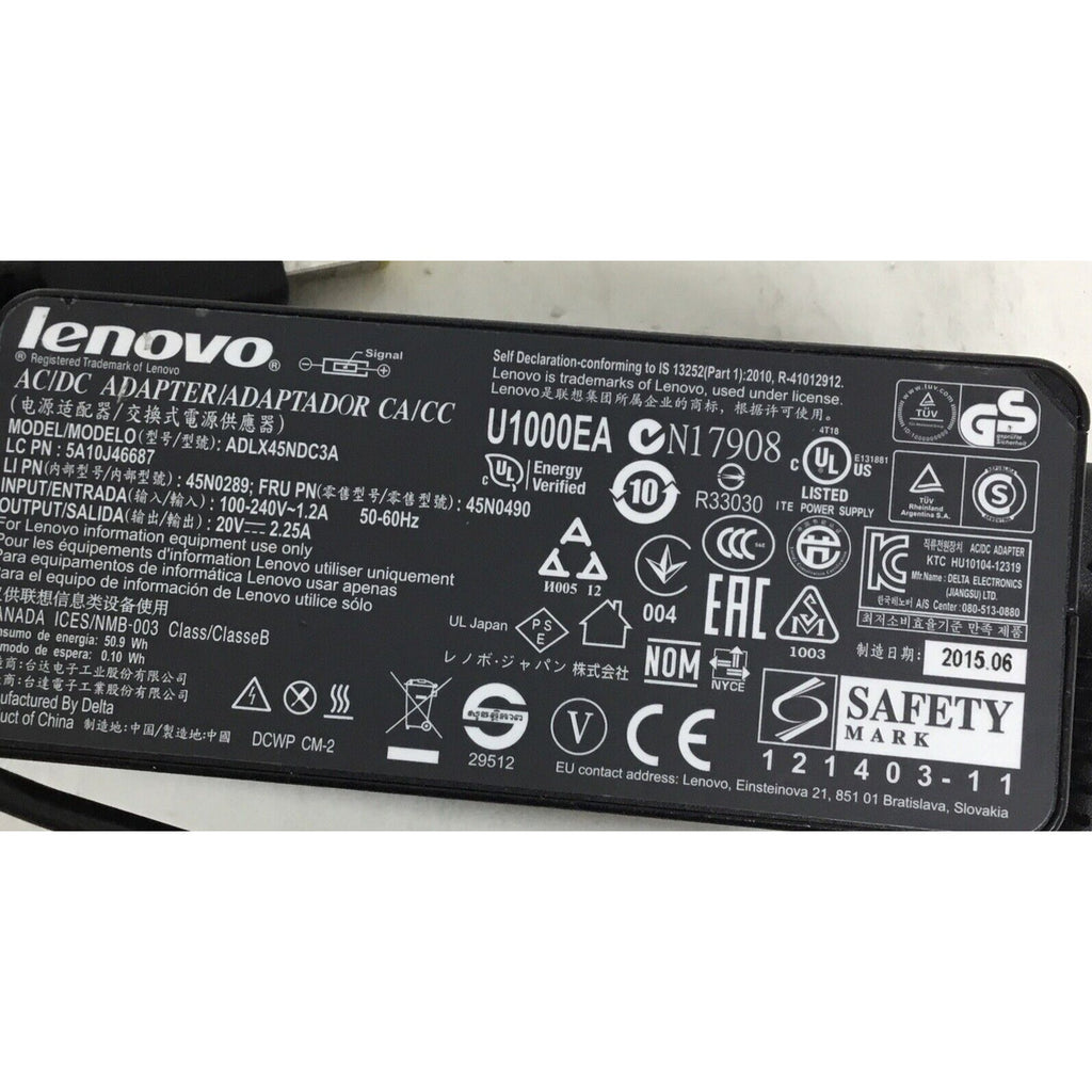 LENOVO ADLX45NDC3A 20V 2.25A 45W Genuine Original AC Power Adapter Charger