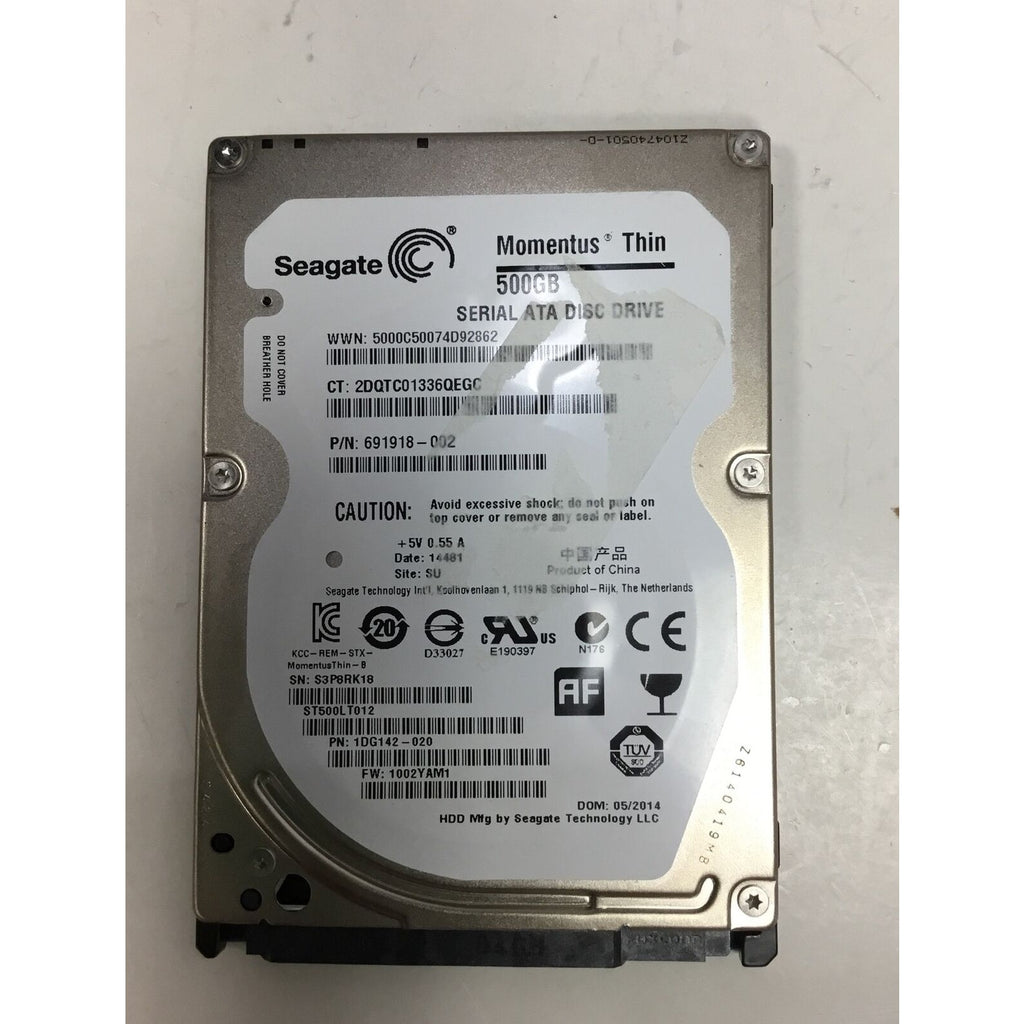Seagate Momentus Thin 500 GB,Internal,5400 RPM,2.5" (ST500LT012) Hard Drive