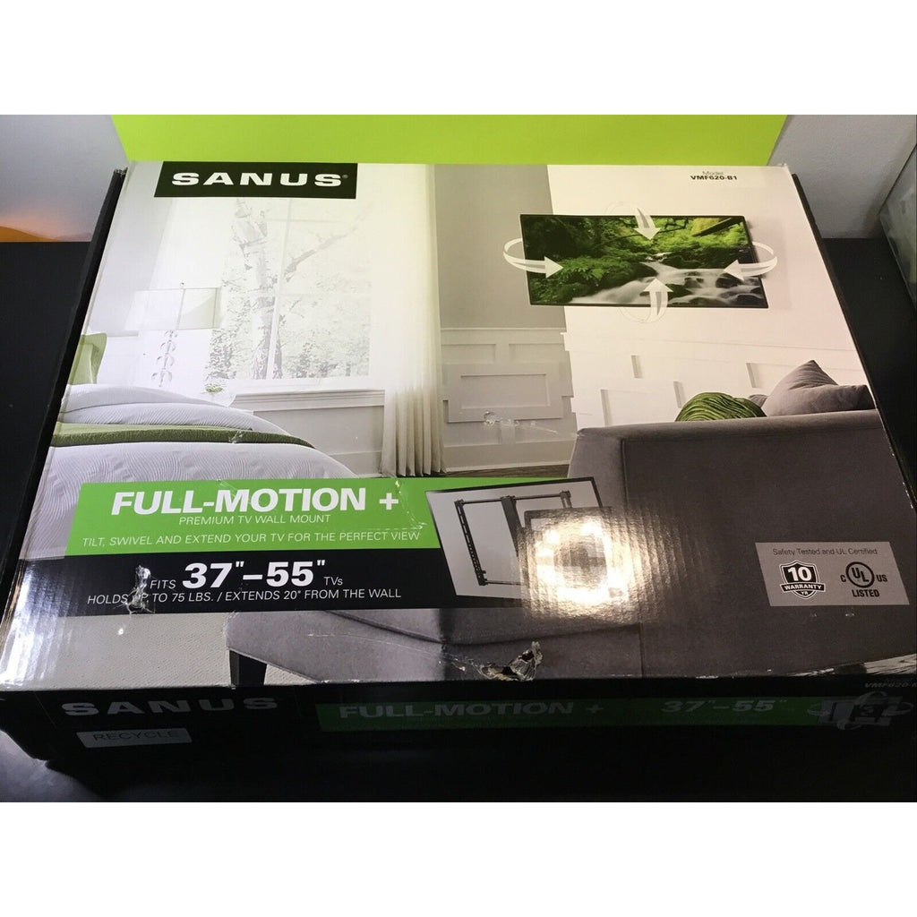 Sanus VMF620-B1 37 to 55 Inches Full Motion TV Wall Mount VMF620B1