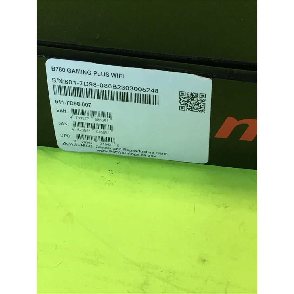MSI B760 Gaming Plus WiFi BOX ONLY