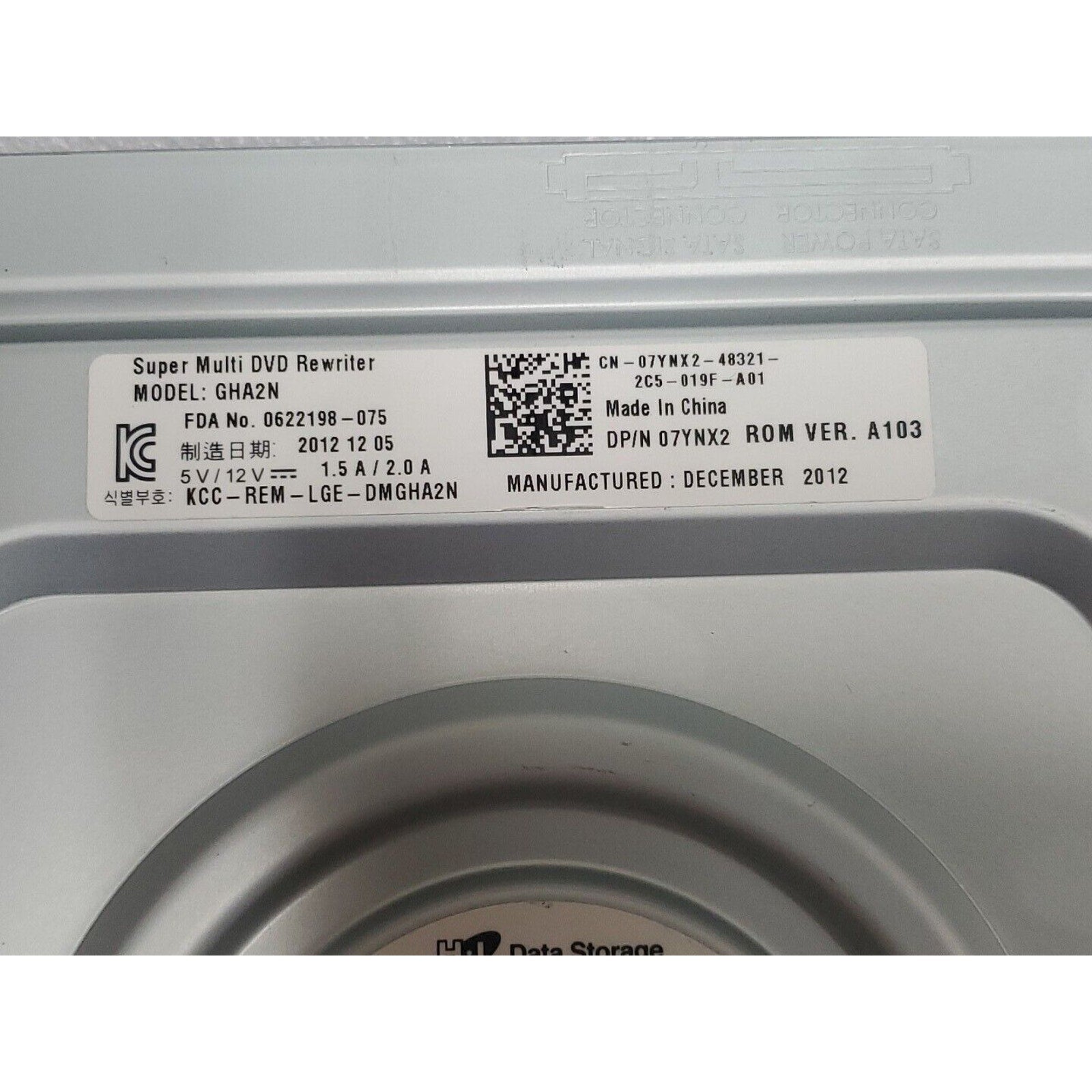 H-L Data Storage GHA2N Super Multi DVD Rewriter SATA RW Burner Drive Dell 7YNX2