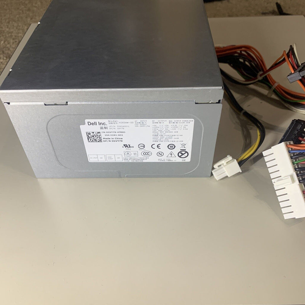 Genuine Dell Optiplex 790 990 MT Power Supply 0GVY79 265W H265AM-00 Tested