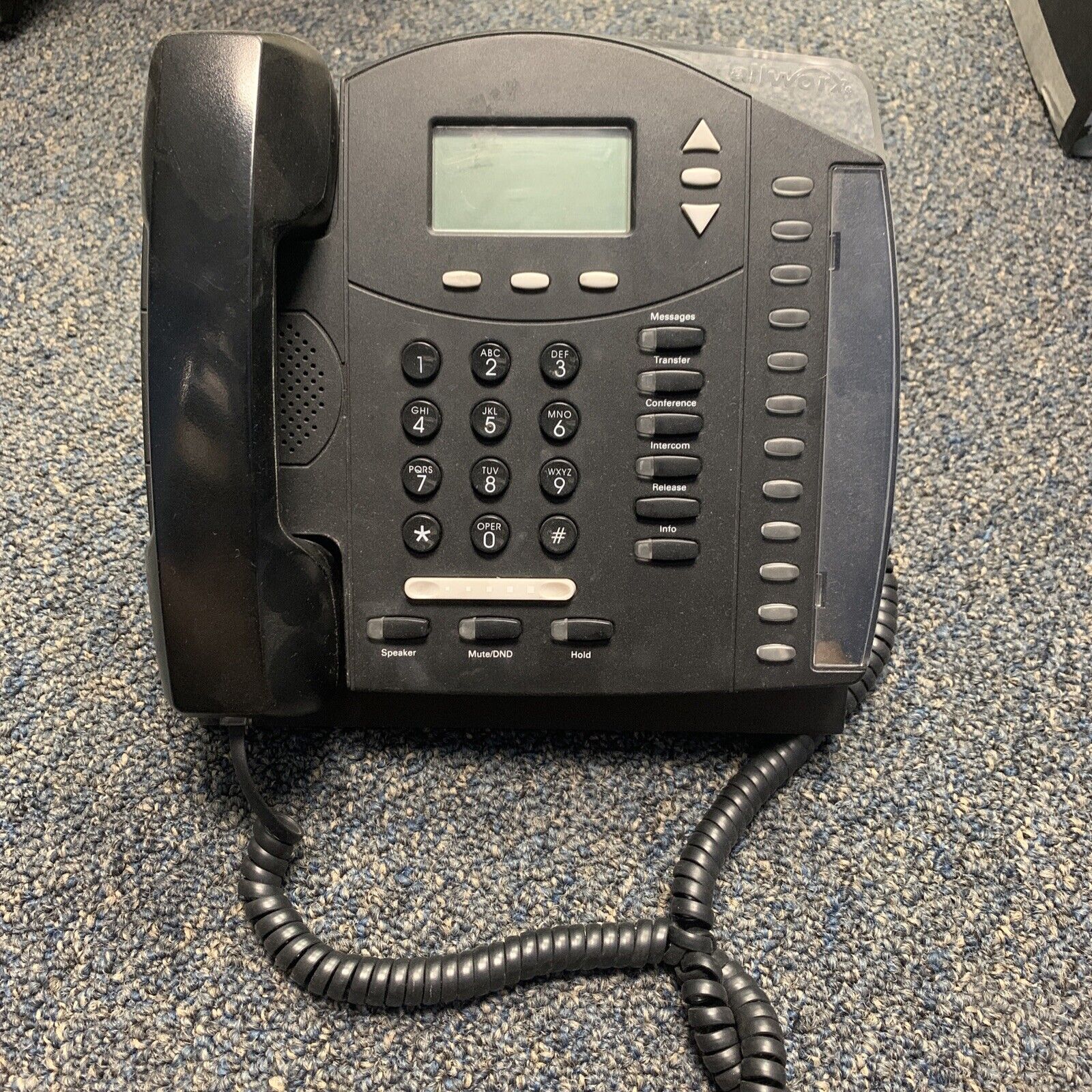 Allworx 9112 Black VoIP Telephone LCD Display - No Power Adapter