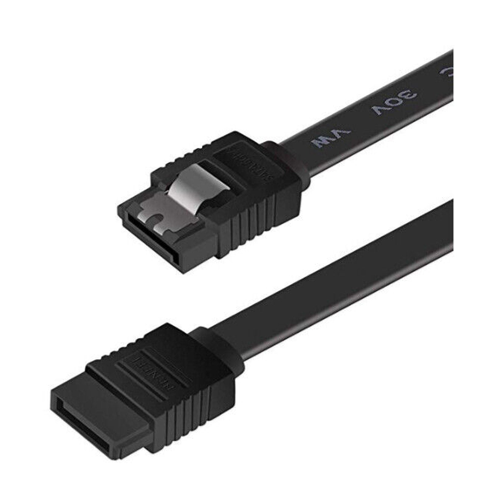 18-Inch SATA Data Cable - Black - Latching