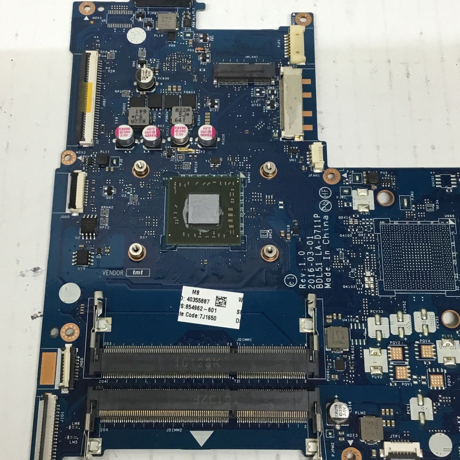 FOR PARTS HP 15-ba030nr 15-ba Series Motherboard w/AMD A8-7410 CPU 854962-601