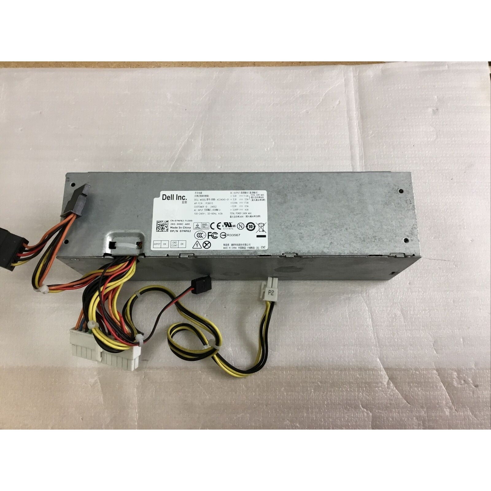 Dell Optiplex Power Supply 7NF62 AC240AS-01