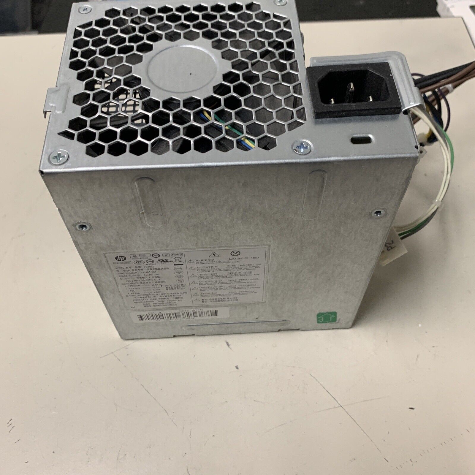 HP Elite 240W PC9055 8200 8300 Pro 6000 6005 6200 SFF Power Supply 611481-001